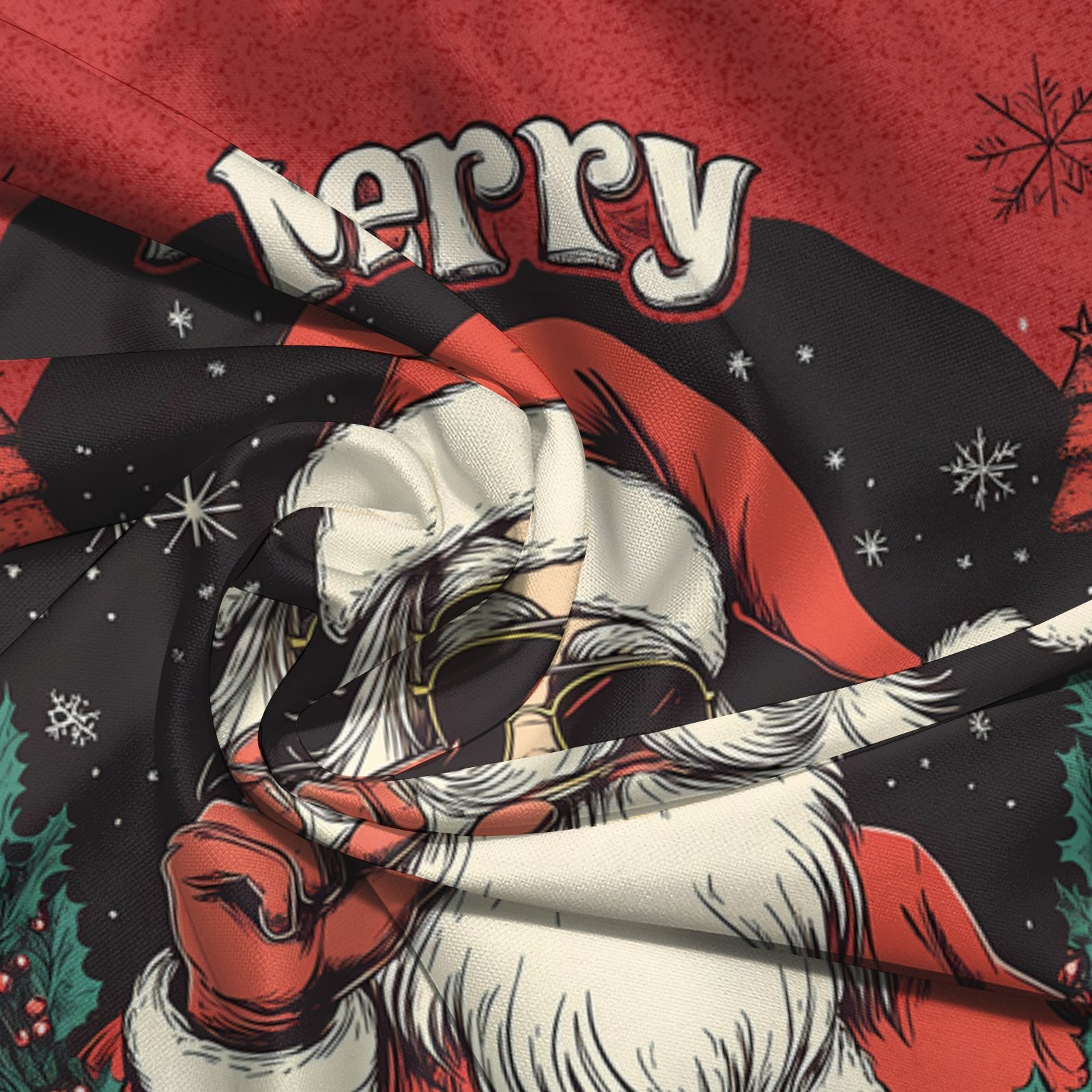 Vintage Santa Claus Illustration Hoodie Sweatshirt
