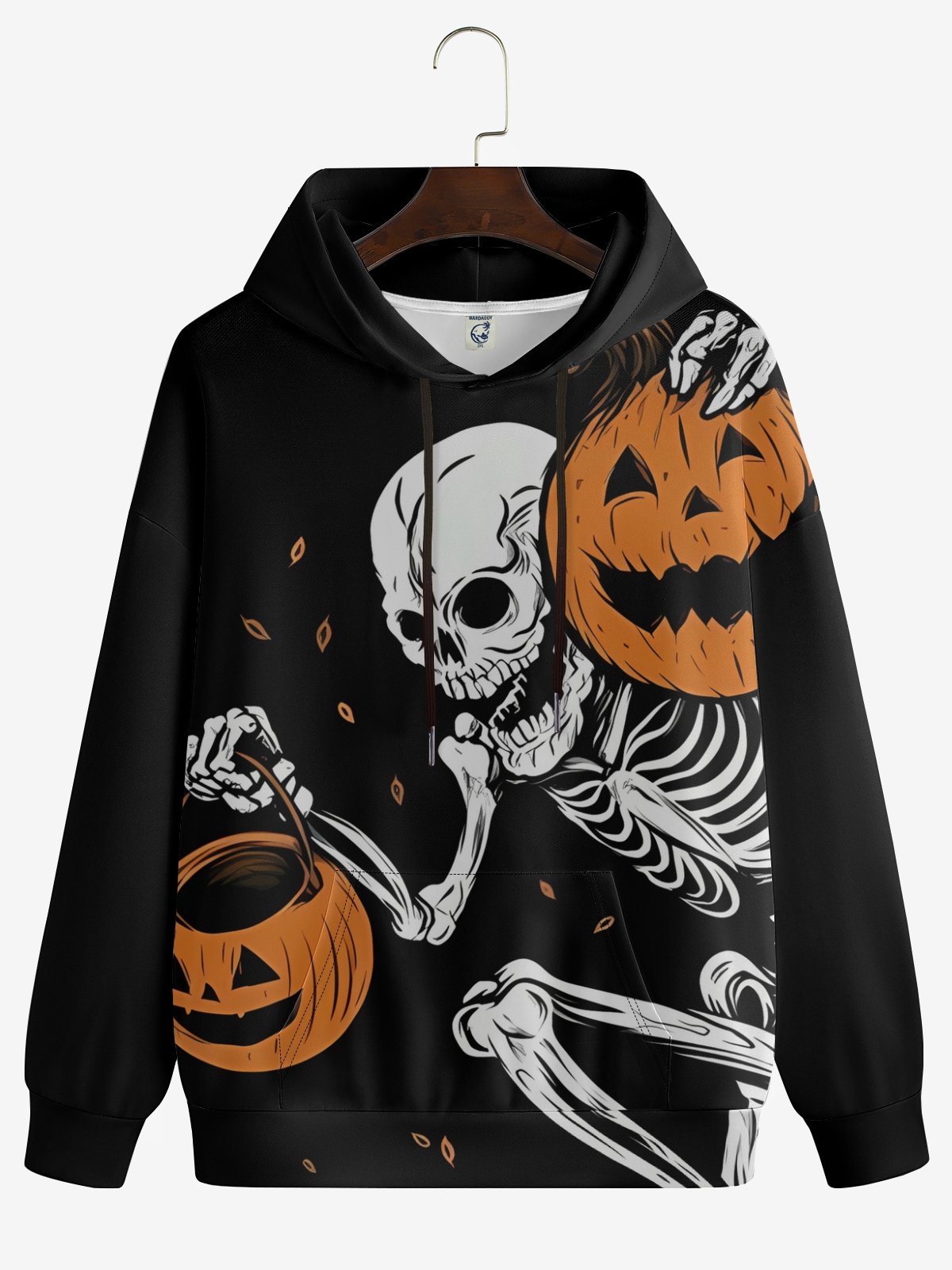 Halloween Skull Jack-O'-Lantern Hoodie Sweatshirt