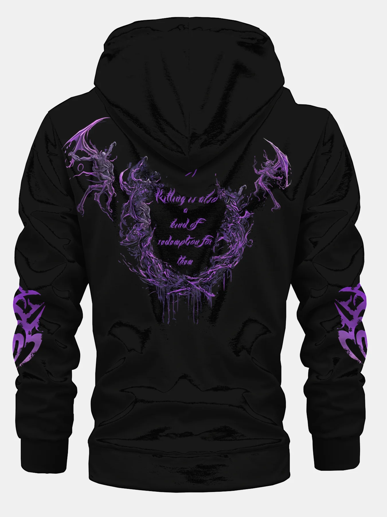 Skeleton Grim Reaper Zipper Hoodie Sweatshirt