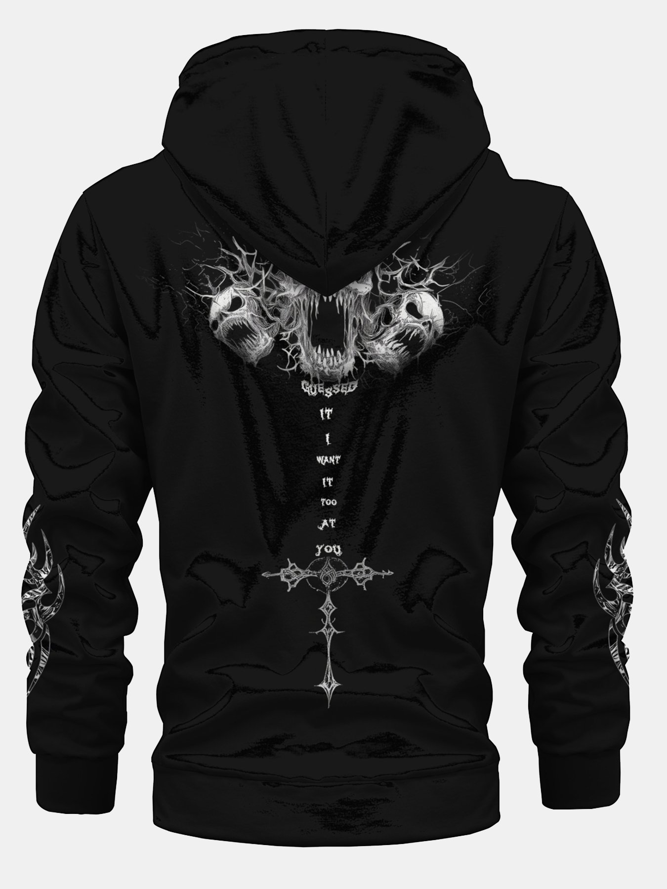 Crazy Skeleton Art Painting Zipper Hoodie Sweatshirt