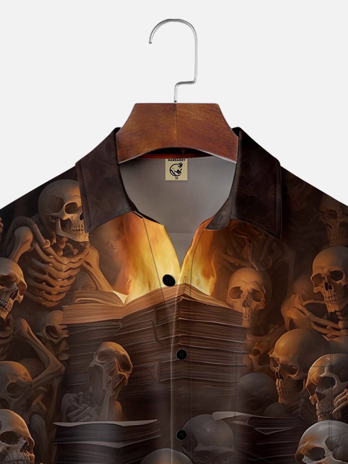 Moisture-wicking Halloween Skull Chest Pocket Casual Shirt