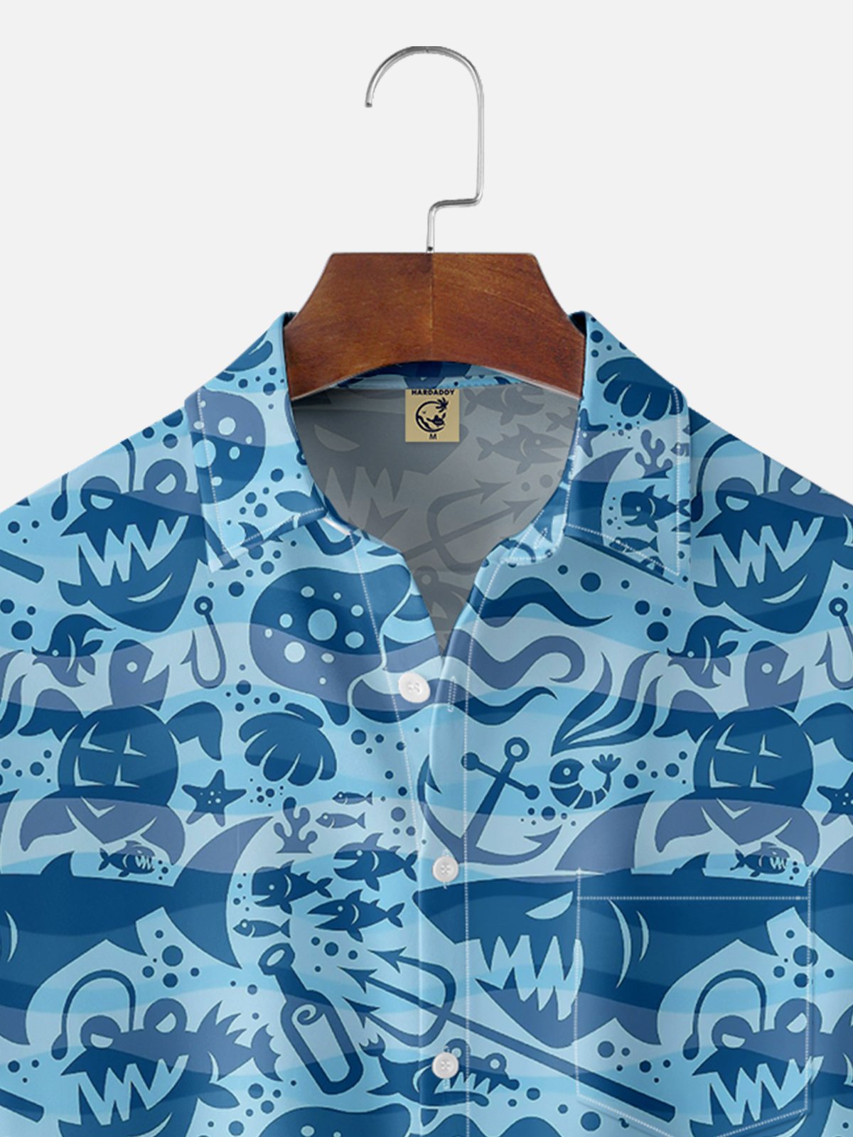 Moisture-wicking Sea Turtle Chest Pocket Hawaiian Shirt