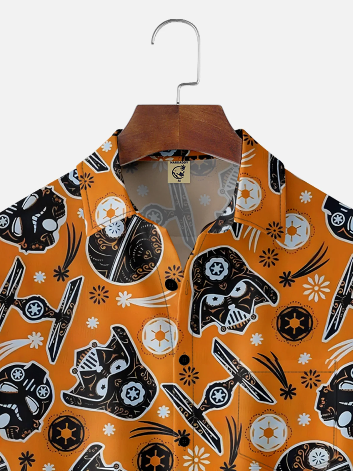 Moisture-wicking Halloween Skull Chest Pocket Casual Shirt