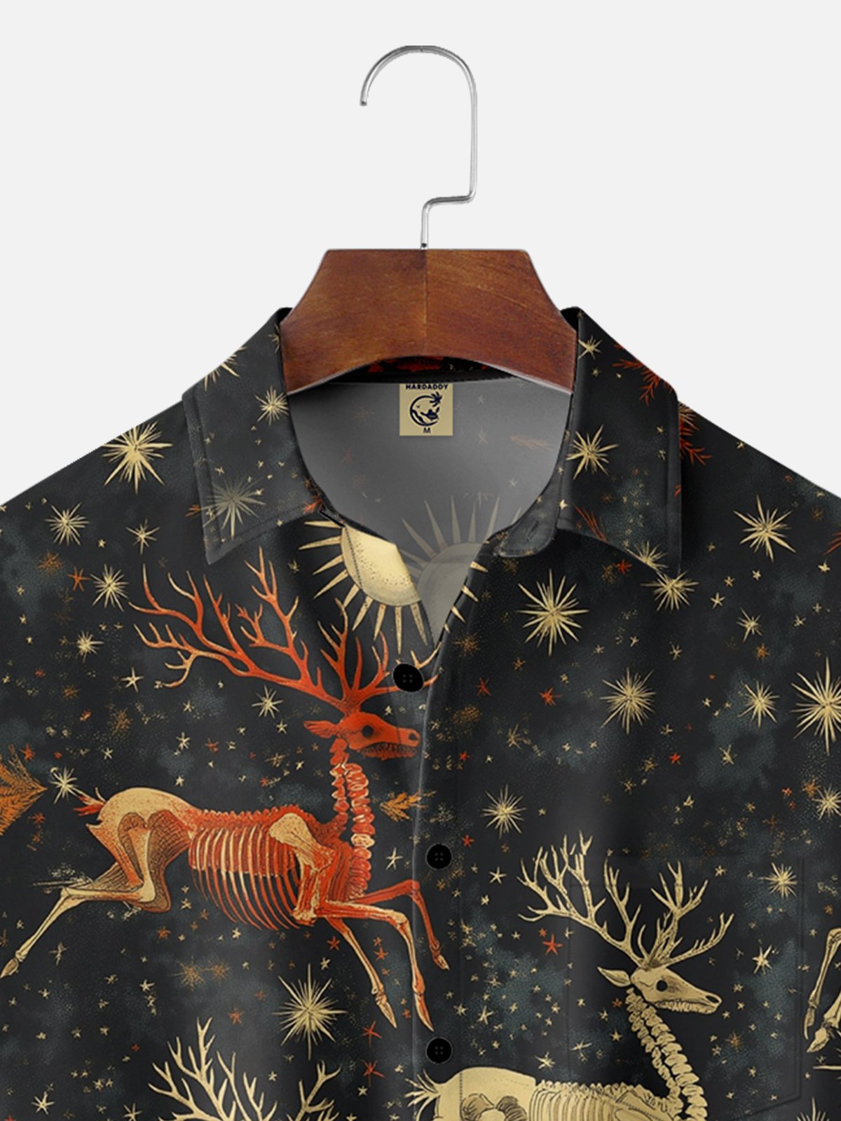 Moisture-wicking Christmas Elk Chest Pocket Hawaiian Shirt