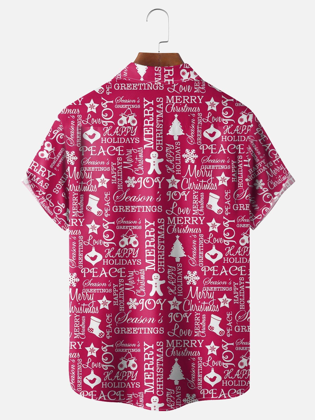 Moisture Wicking Christmas Chest Pocket Hawaiian Shirt