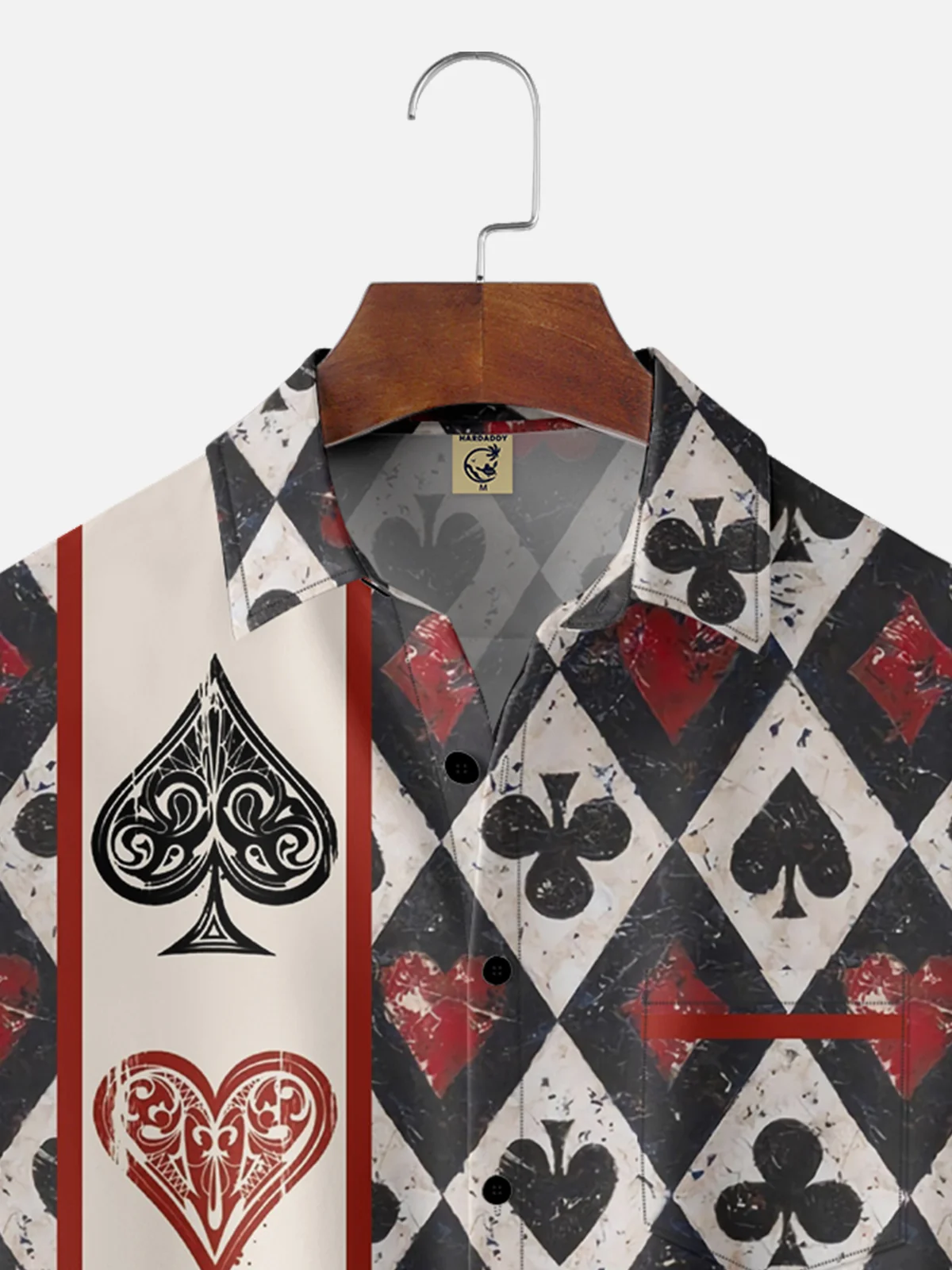 Moisture-wicking Paramount Playing Cards Chest Pocket Hawaiian Shirt