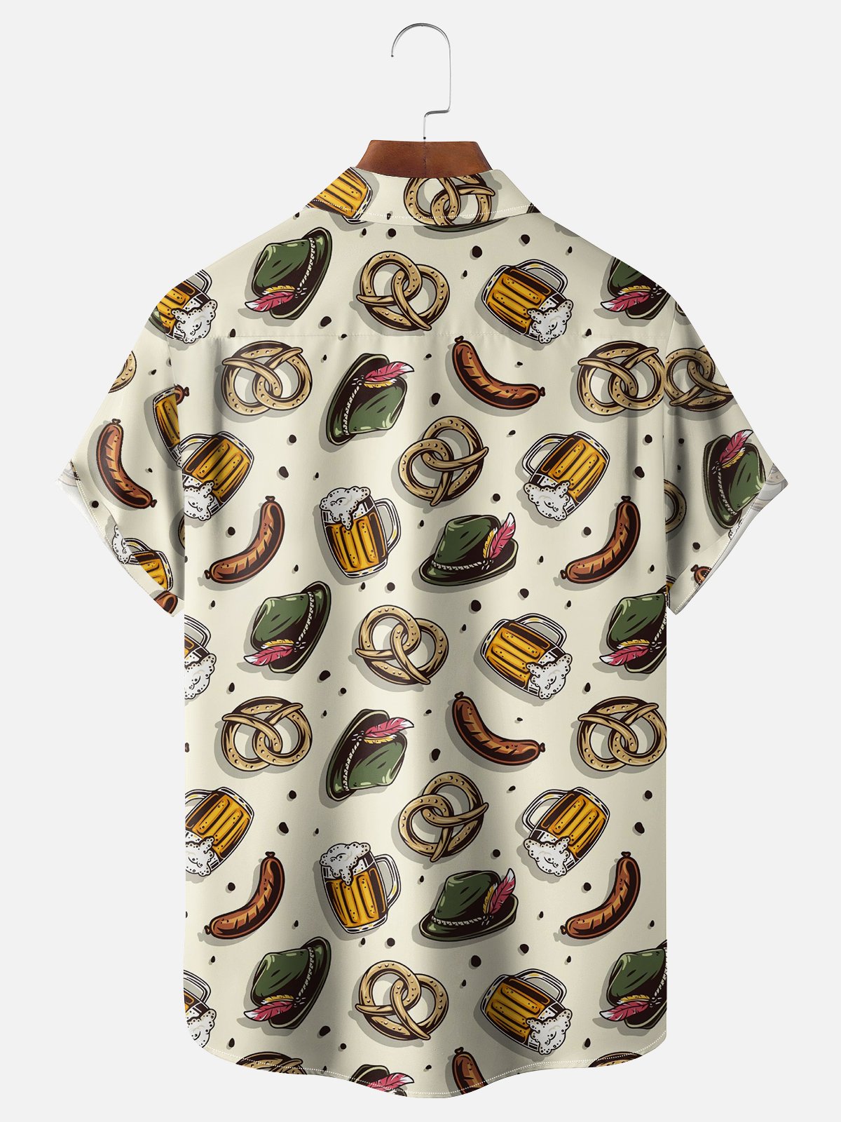 Moisture-wicking Oktoberfest Bigfoot Chest Pocket Hawaiian Shirt