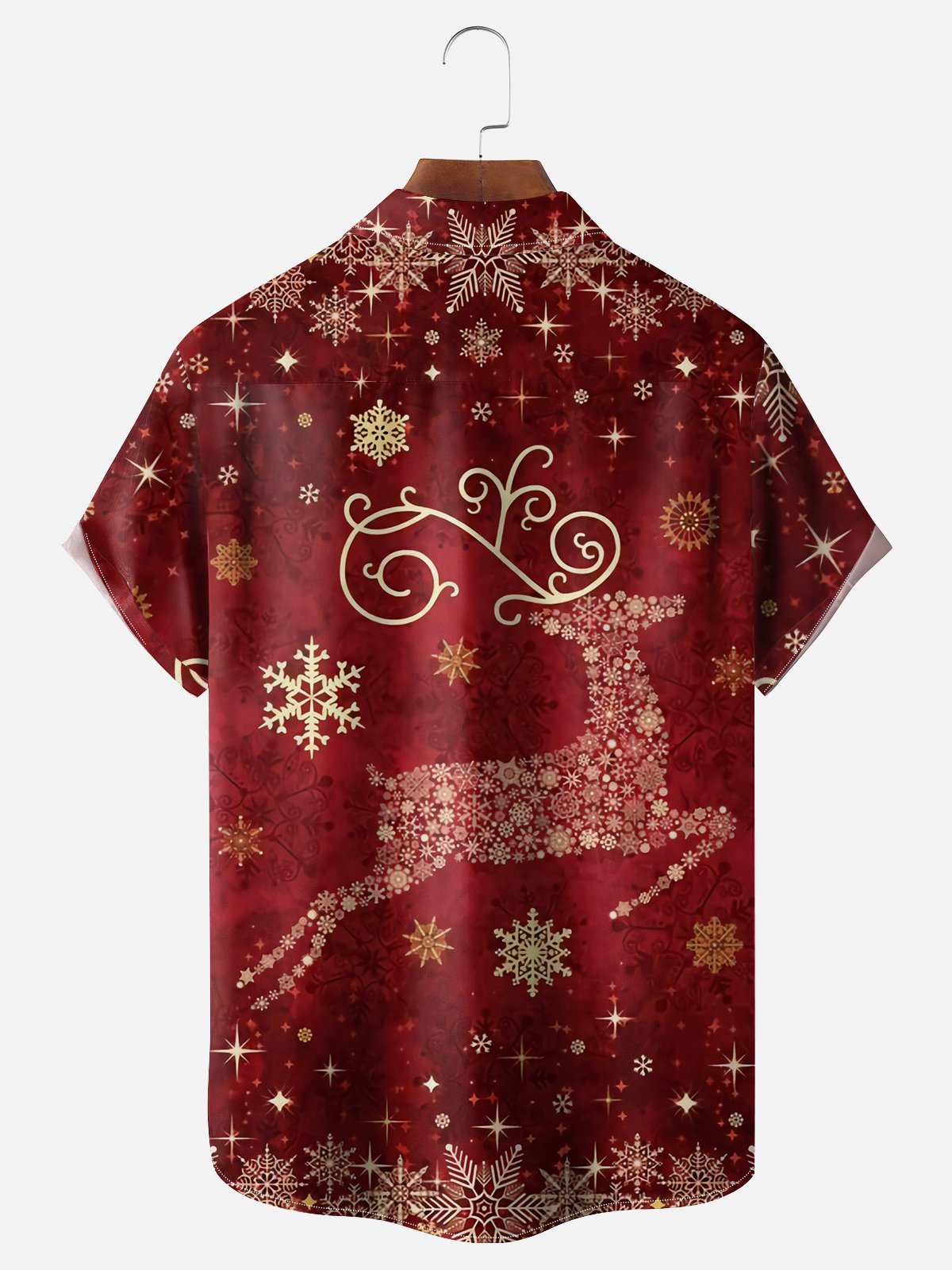 Moisture Wicking Christmas Chest Pocket Hawaiian Shirt