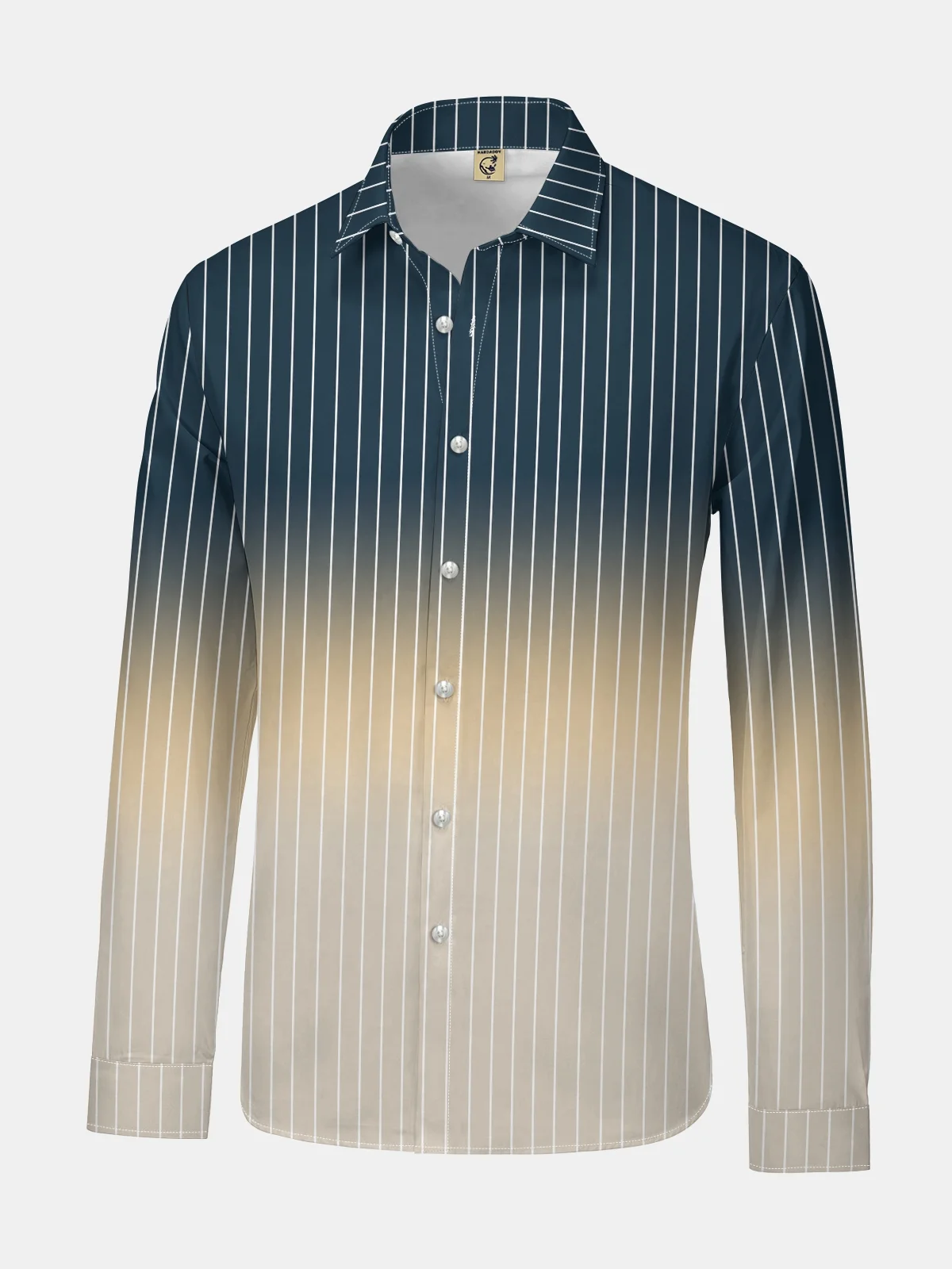 Striped Regular Fit Long Sleeve Casual Dress Shirt