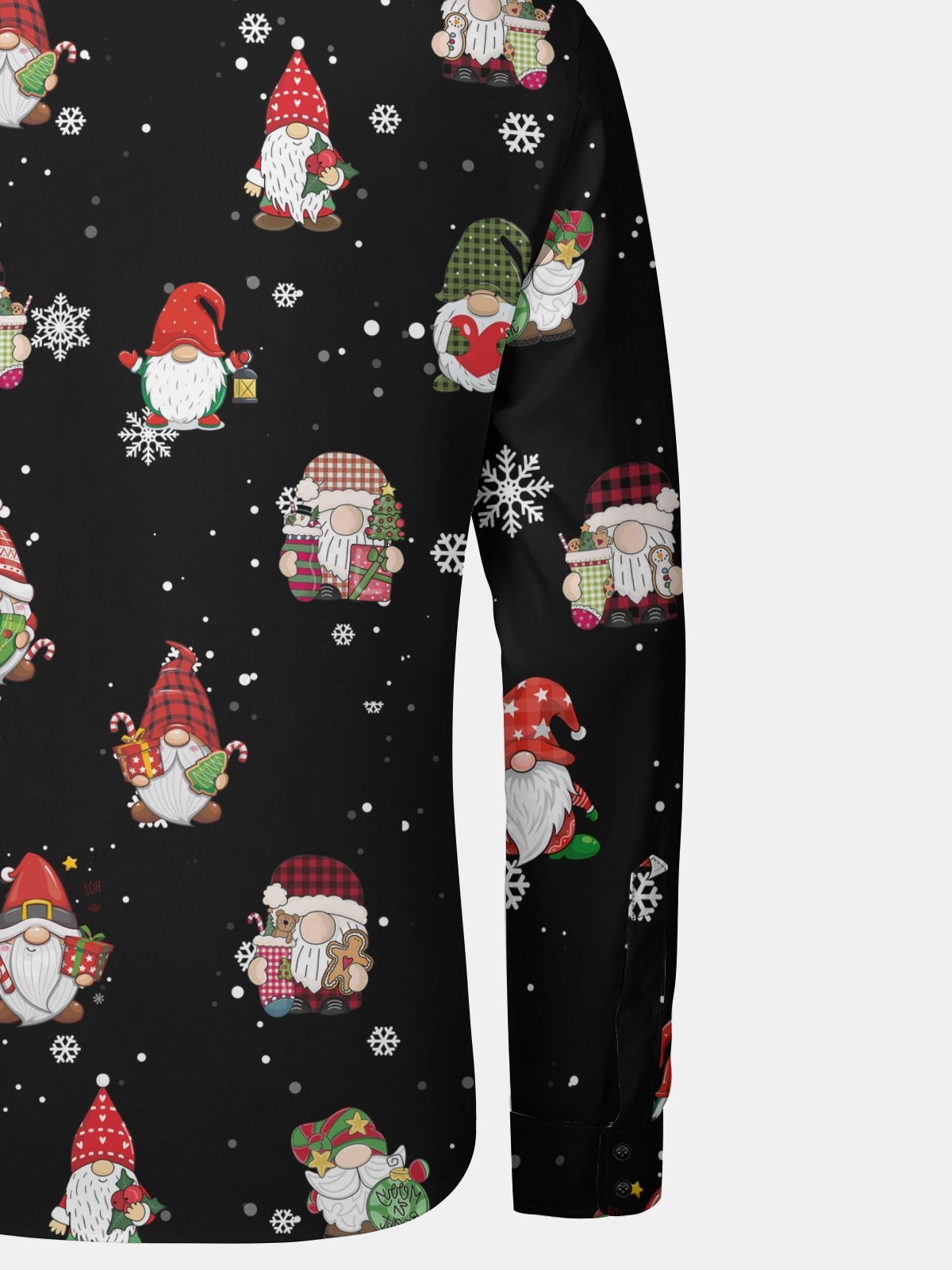 Christmas Santa Gnomes Regular Fit Long Sleeve Holiday Shirt