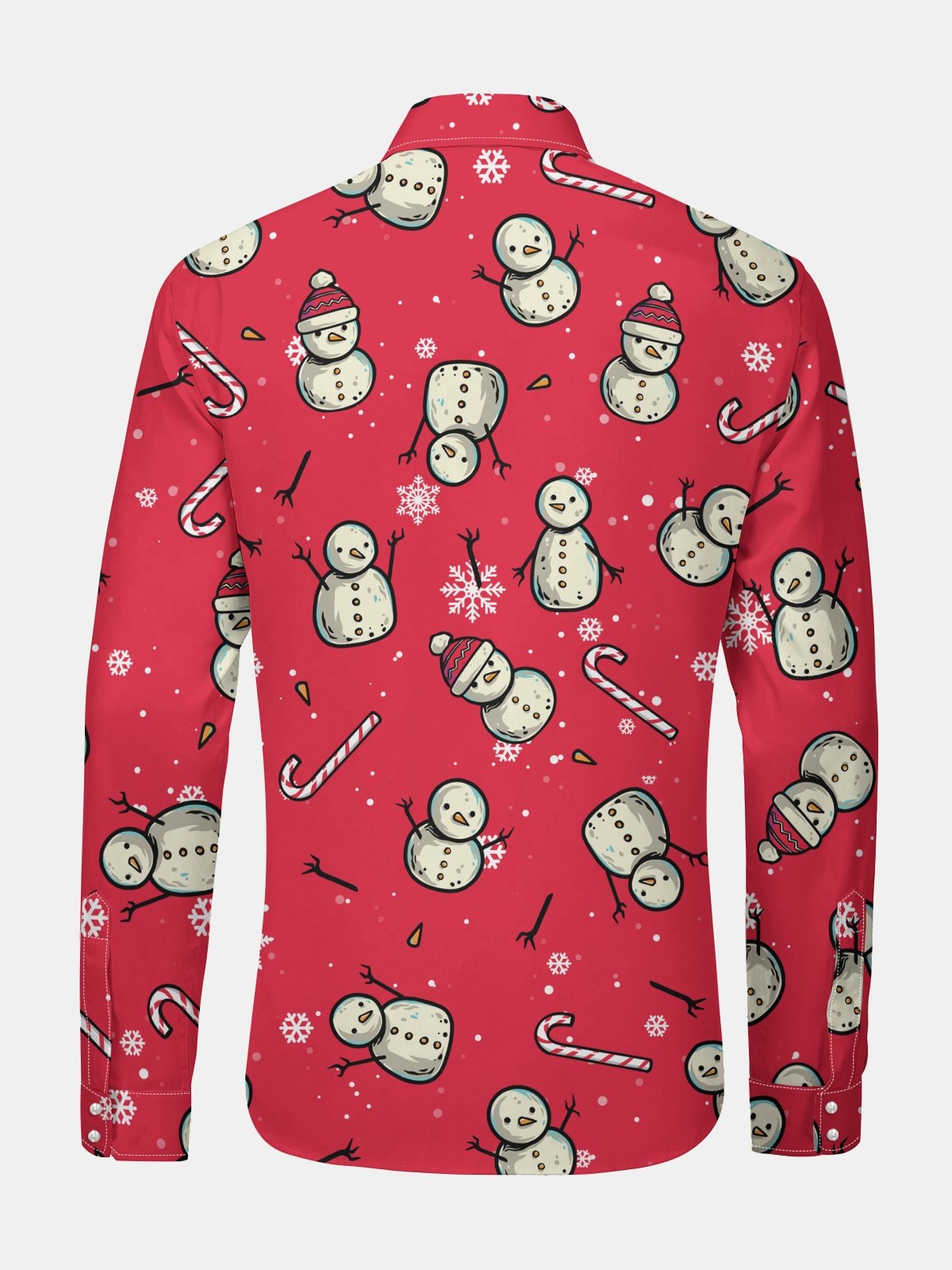 Christmas Snowman Regular Fit Long Sleeve Holiday Dress Shirt