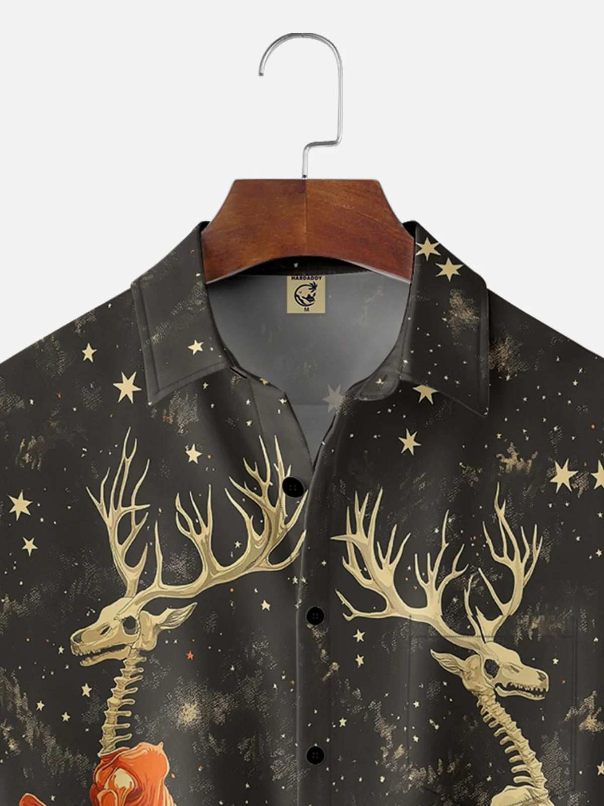 Moisture Wicking Christmas Elk Chest Pocket Hawaiian Shirt