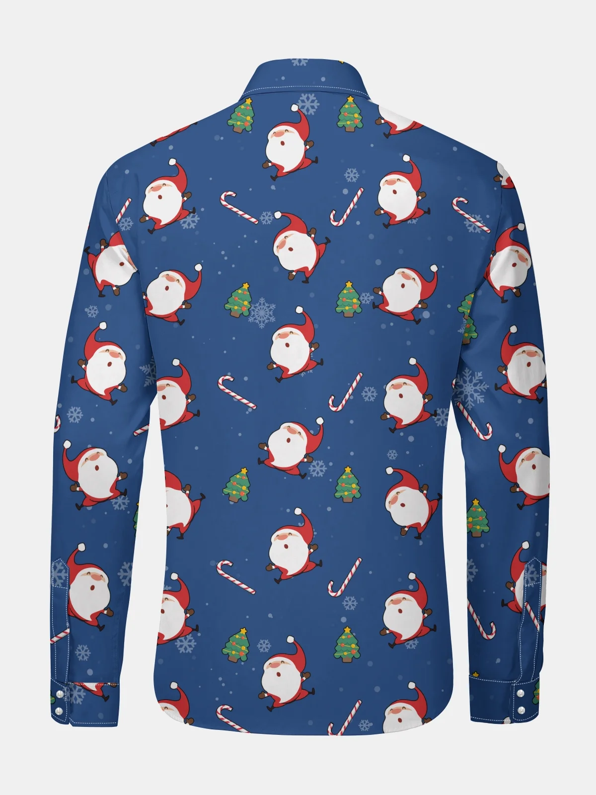 Christmas Santa Claus Regular Fit Long Sleeve Holiday Shirt