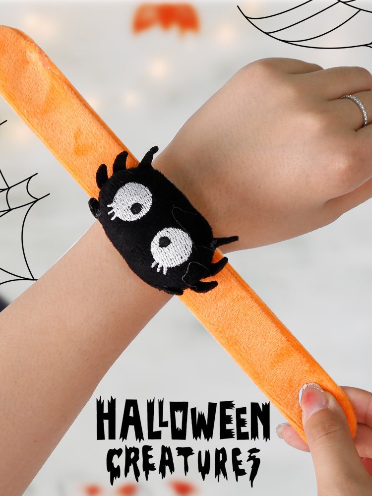 Halloween Slap Bracelets , Halloween Bracelets Bulk for Gifts, Friendship Bracelets for Halloween Party Favors Goodie Bag Fillers, Classroom Favors