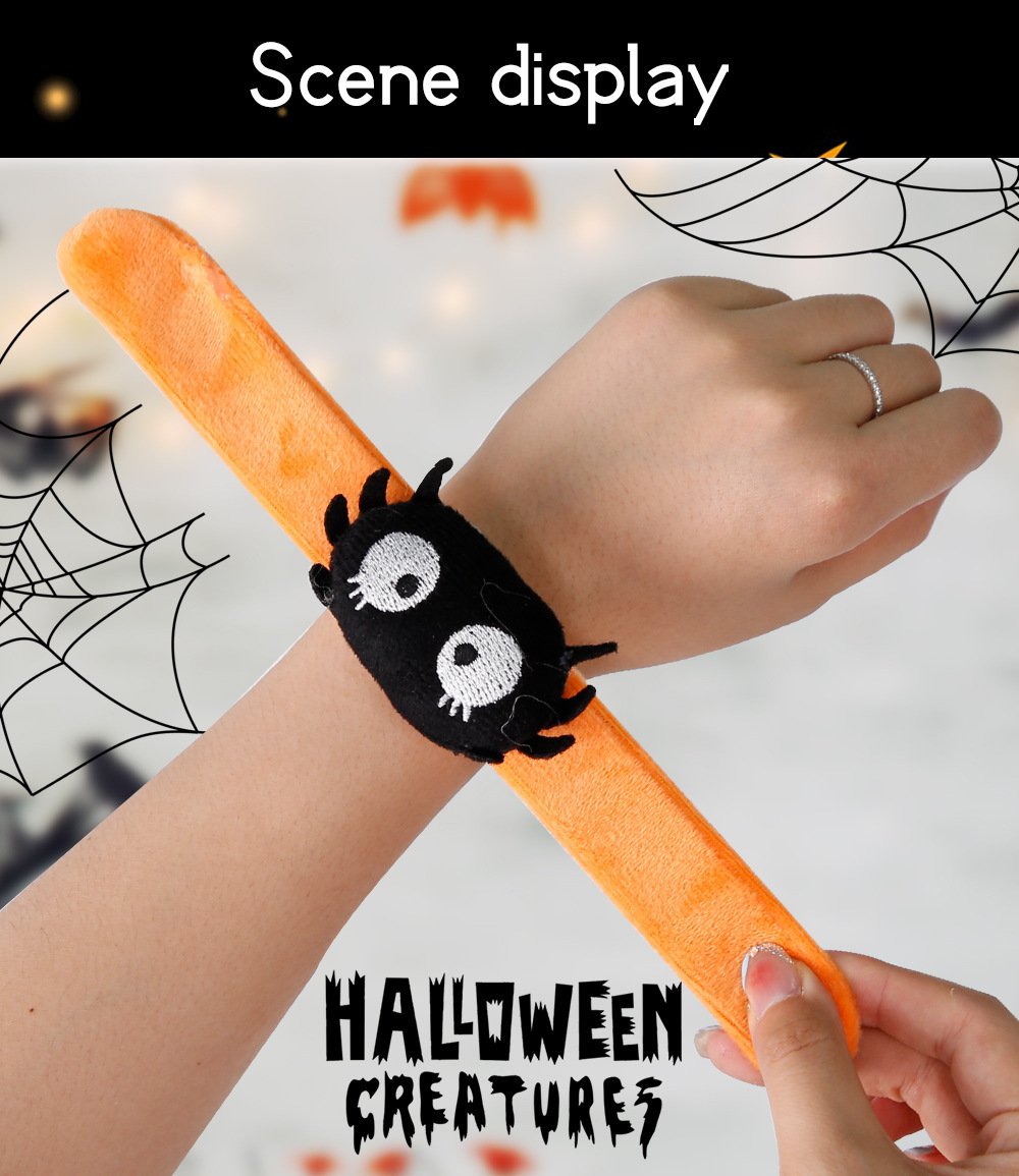 Halloween Slap Bracelets , Halloween Bracelets Bulk for Gifts, Friendship Bracelets for Halloween Party Favors Goodie Bag Fillers, Classroom Favors