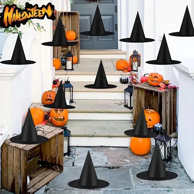 Halloween Costume Witch Hat Hanging Rope for Halloween Yard Decoration