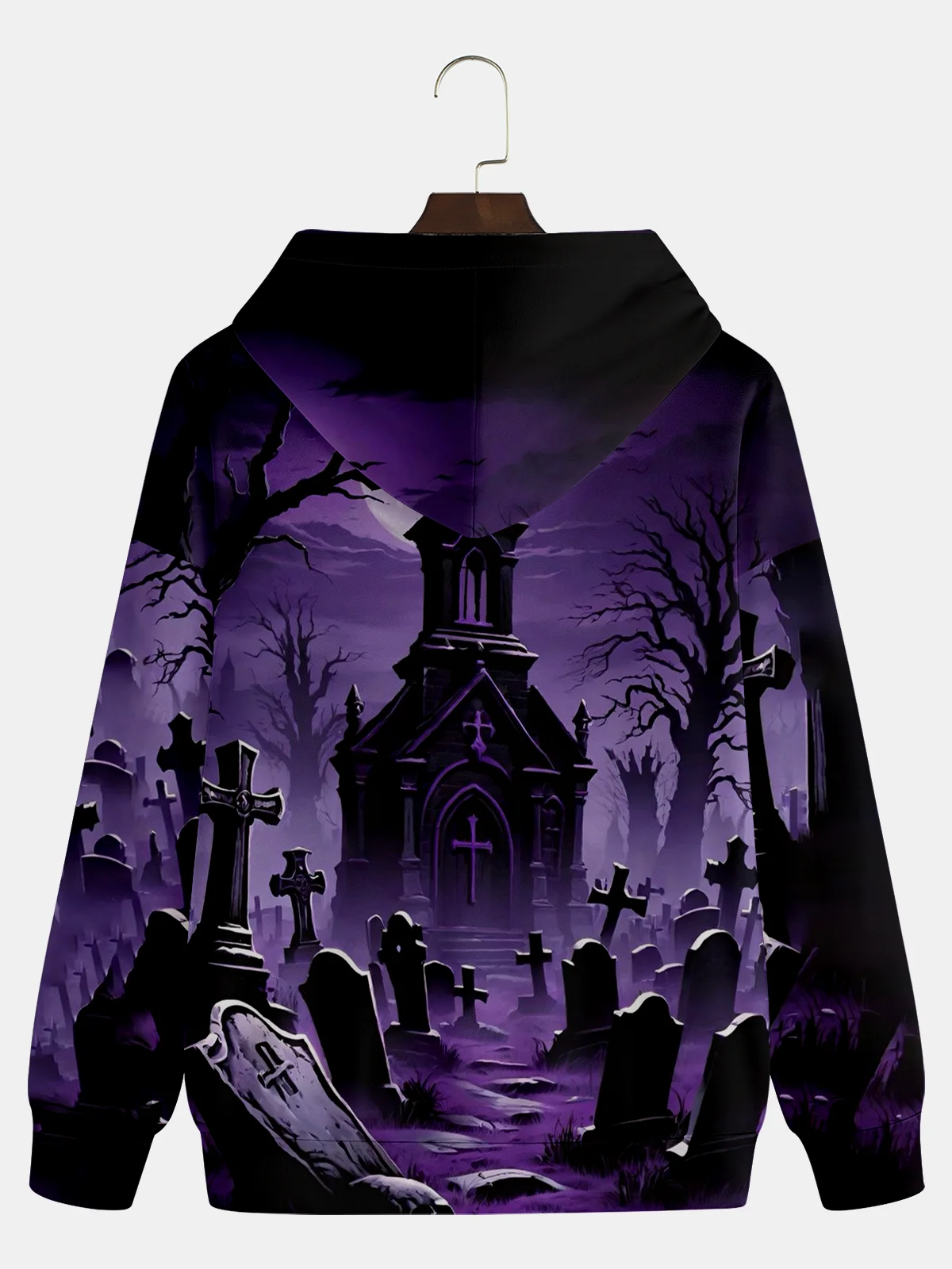 Halloween Purple Church Hoodie Sweatshirt