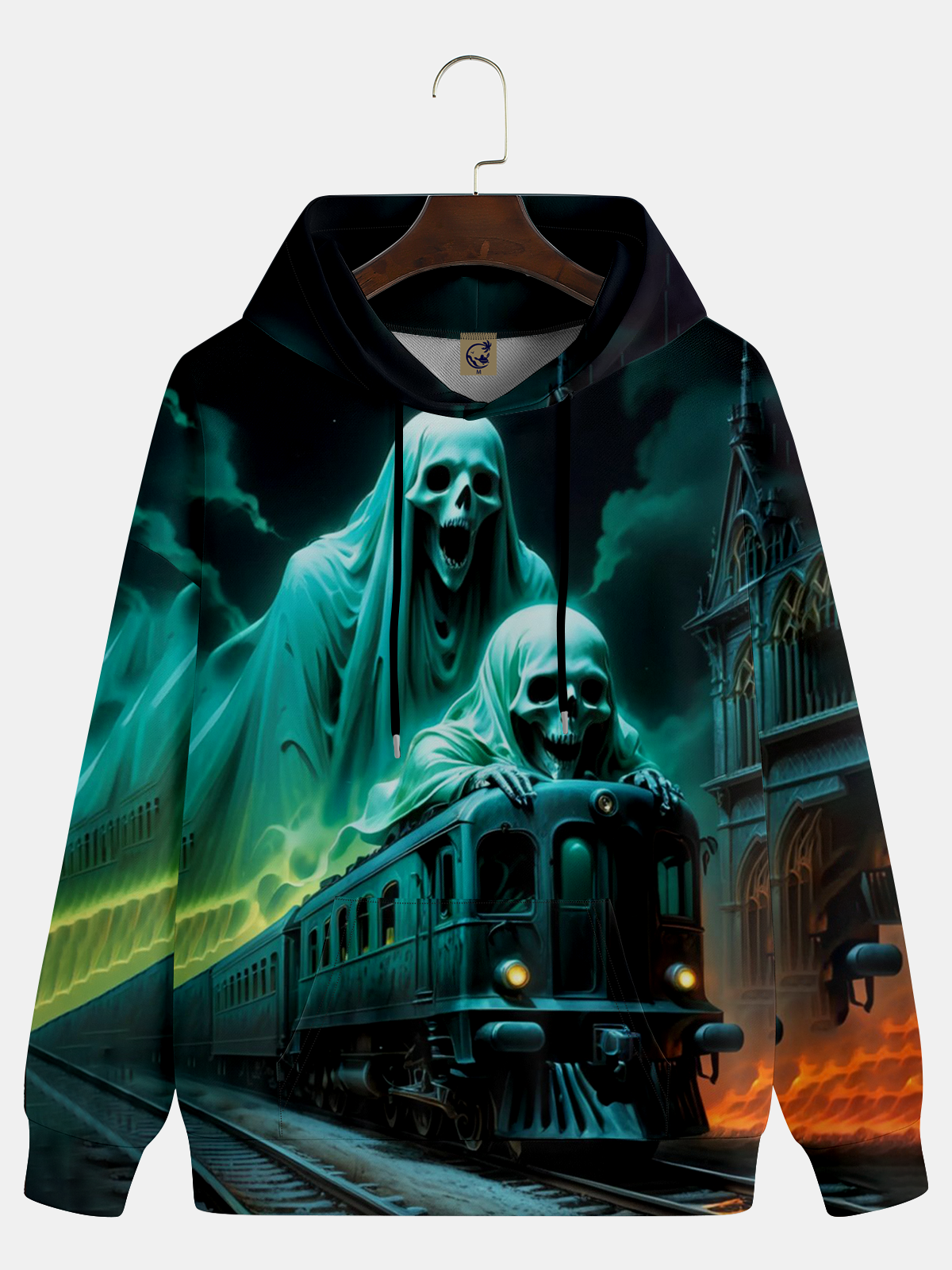 Halloween Skeleton Soul Train Hoodie Sweatshirt