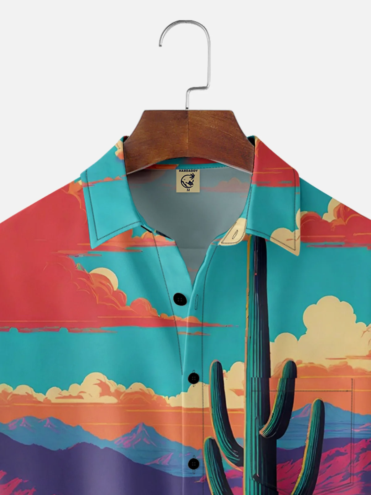 Moisture-wicking Mexican Cactus Chest Pocket Casual Shirt