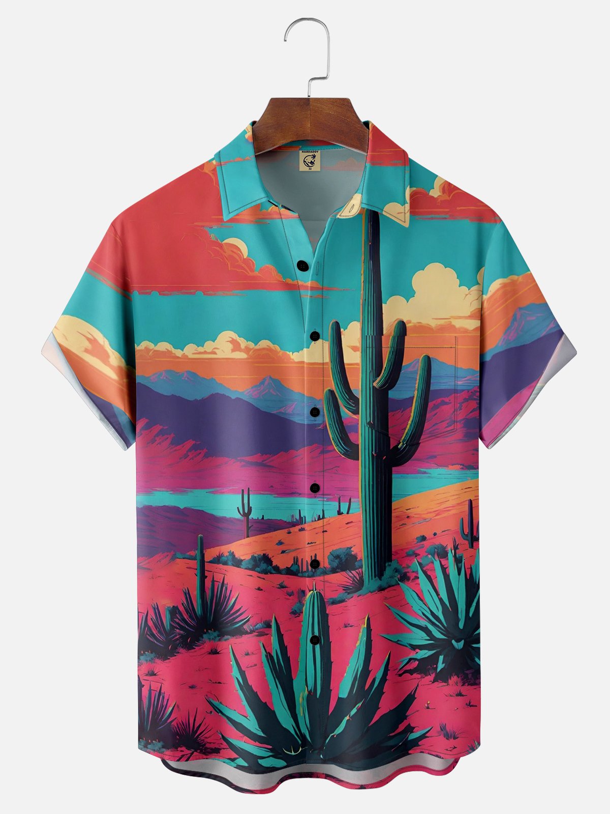 Moisture-wicking Mexican Cactus Chest Pocket Casual Shirt