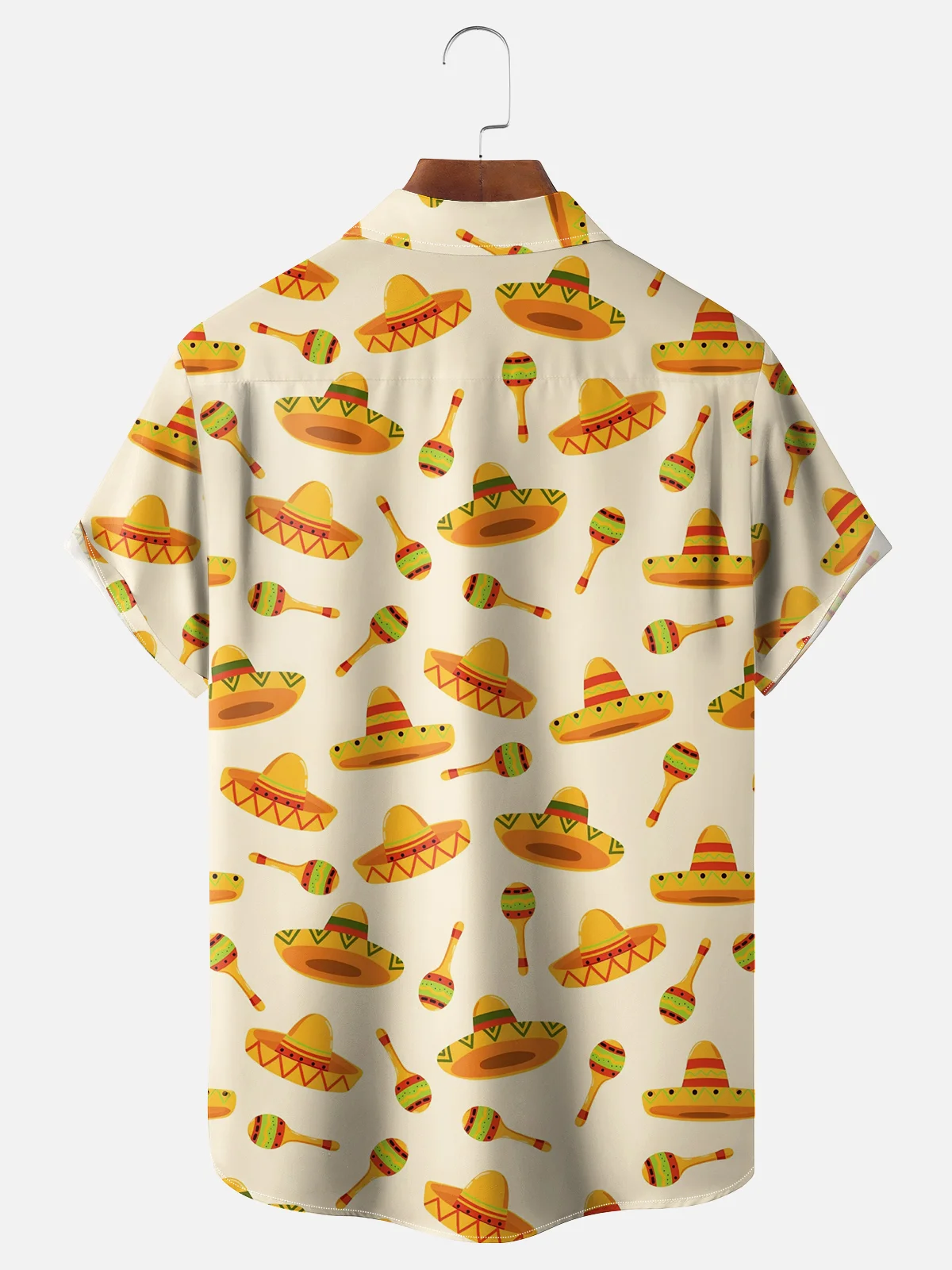 Moisture-wicking Bigfoot Guitar Maracas Chest Pocket Casual Shirt