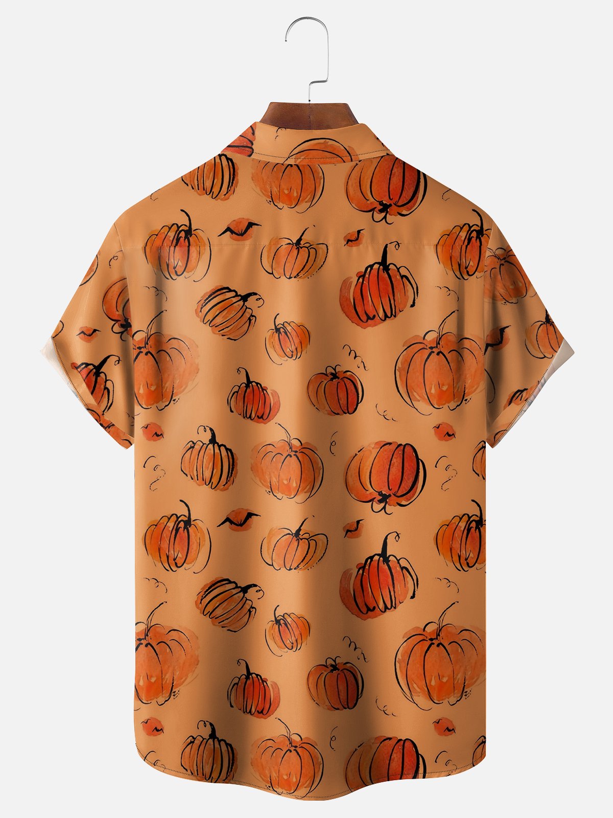 Moisture-wicking Bigfoot Thanksgiving Chest Pocket Hawaiian Shirt