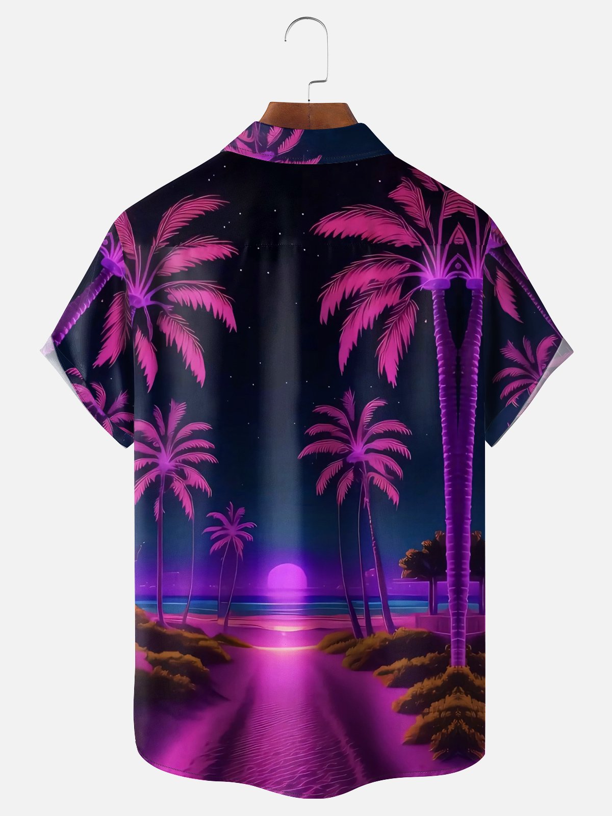 Moisture Wicking Coconut Tree Chest Pocket Hawaiian Shirt