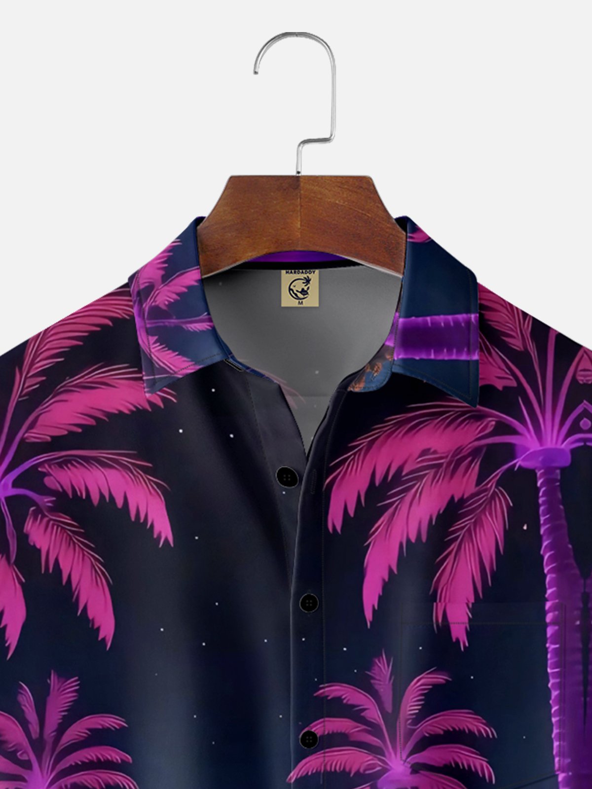 Moisture Wicking Coconut Tree Chest Pocket Hawaiian Shirt