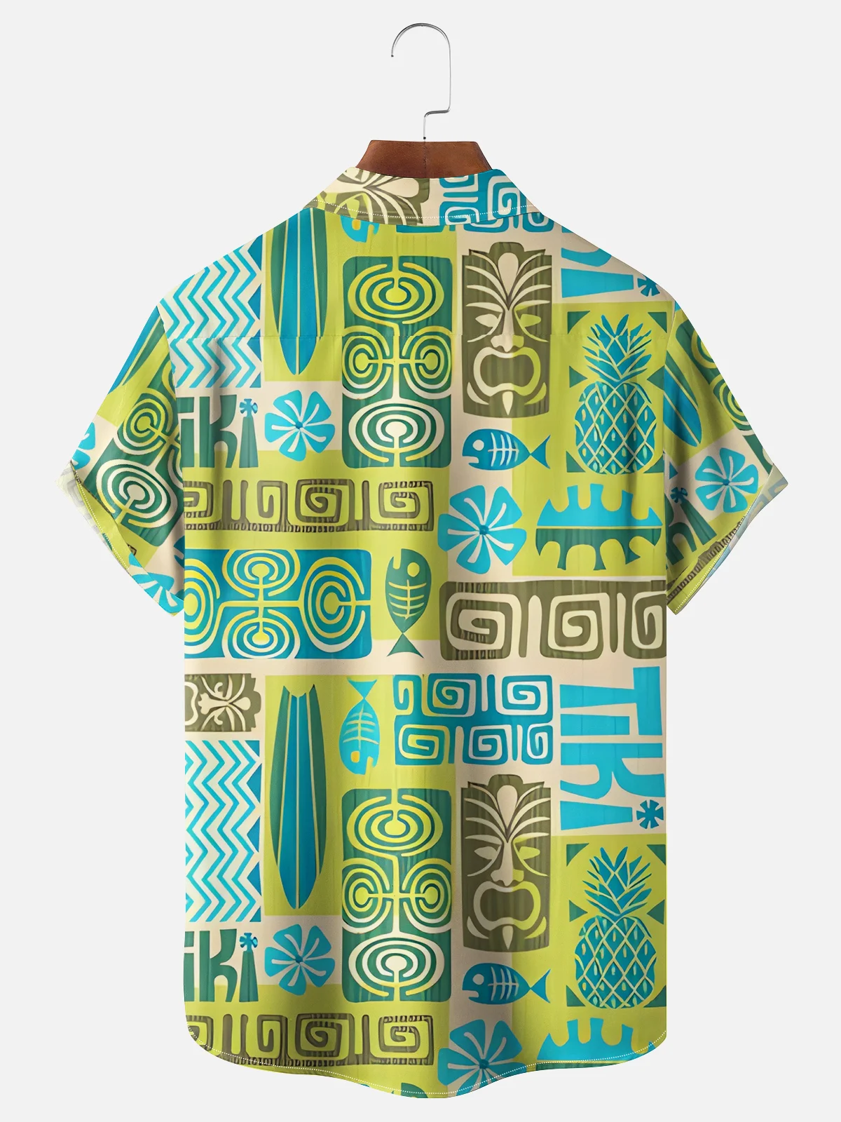 Moisture-wicking Beer Tiki Chest Pocket Casual Shirt