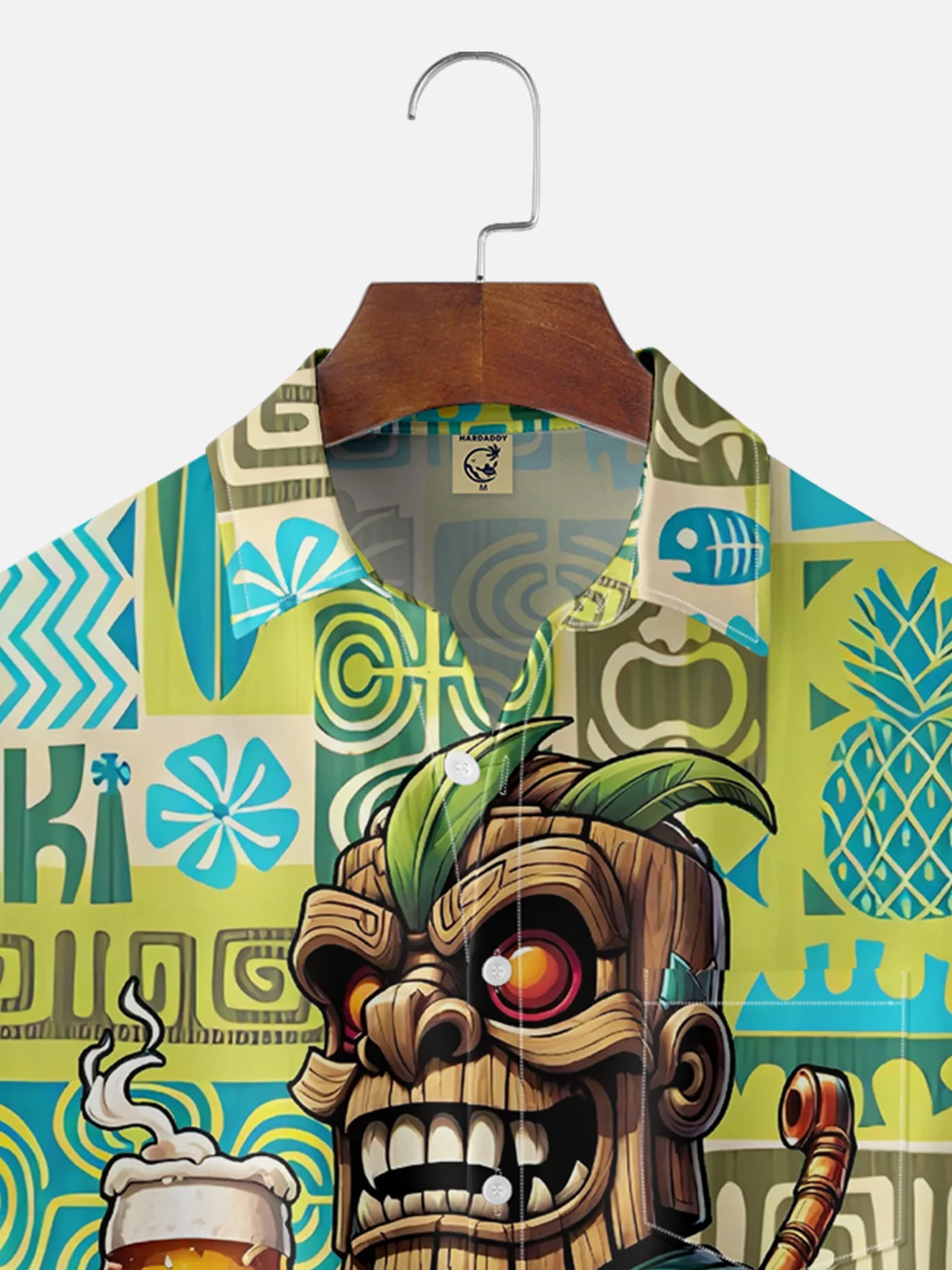 Moisture-wicking Beer Tiki Chest Pocket Casual Shirt