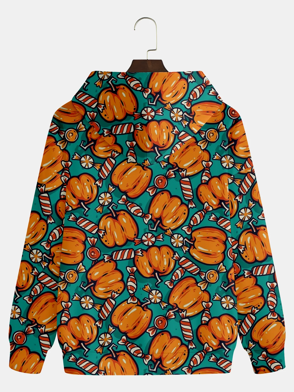 Happy Halloween Pumpkin Candy Print Hoodie Sweatshirt