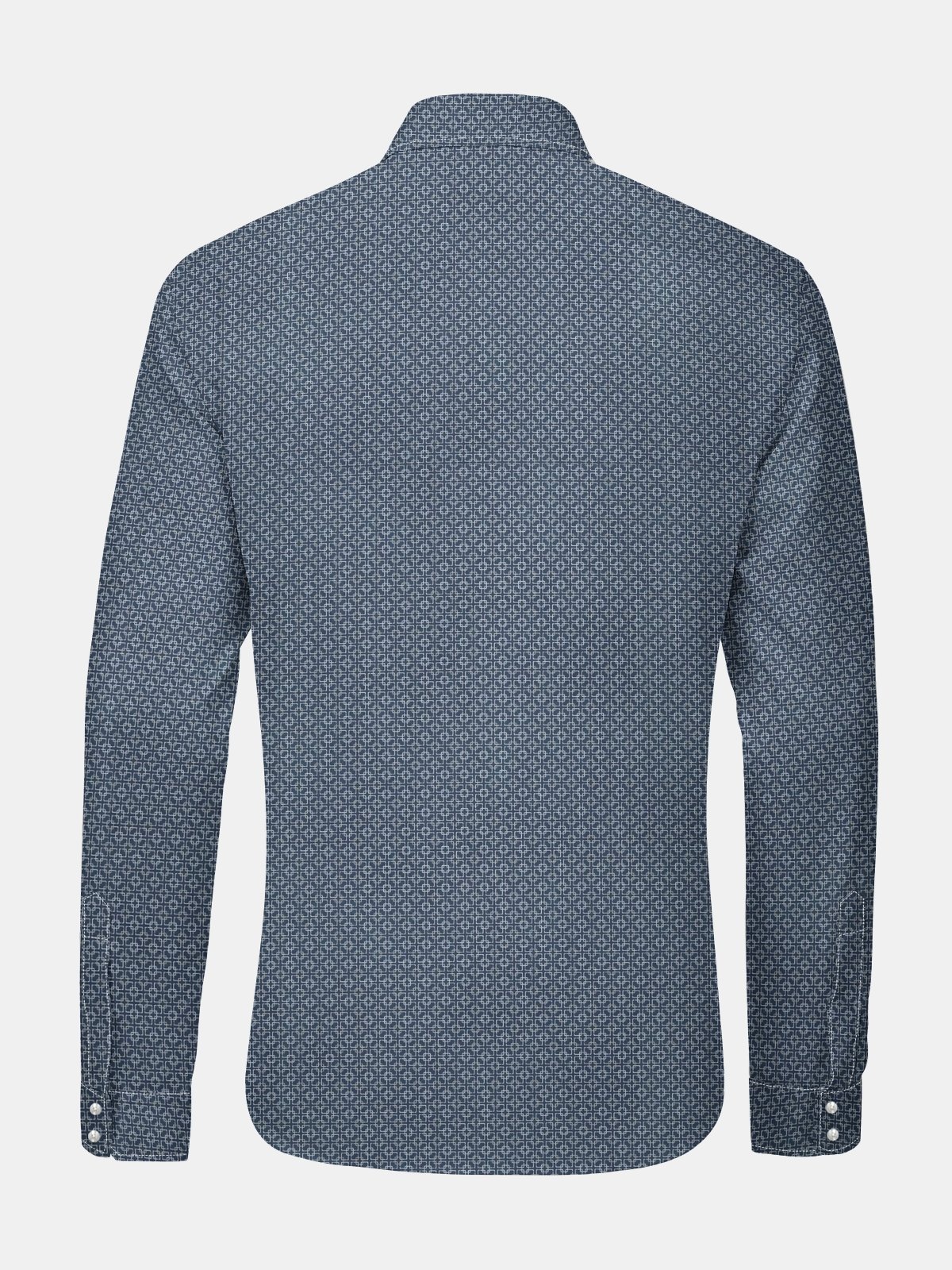 Geometric Regular Fit Long Sleeve Casual Dress Shirt