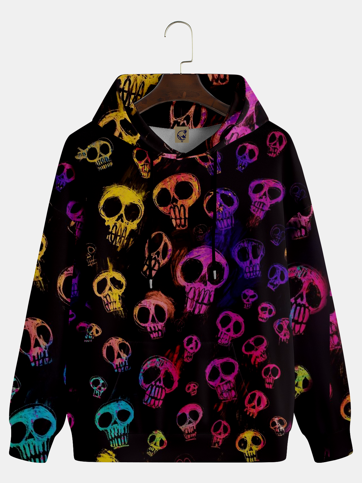 Halloween Skull Abstract Art Painting Hoodie Sweatshirt