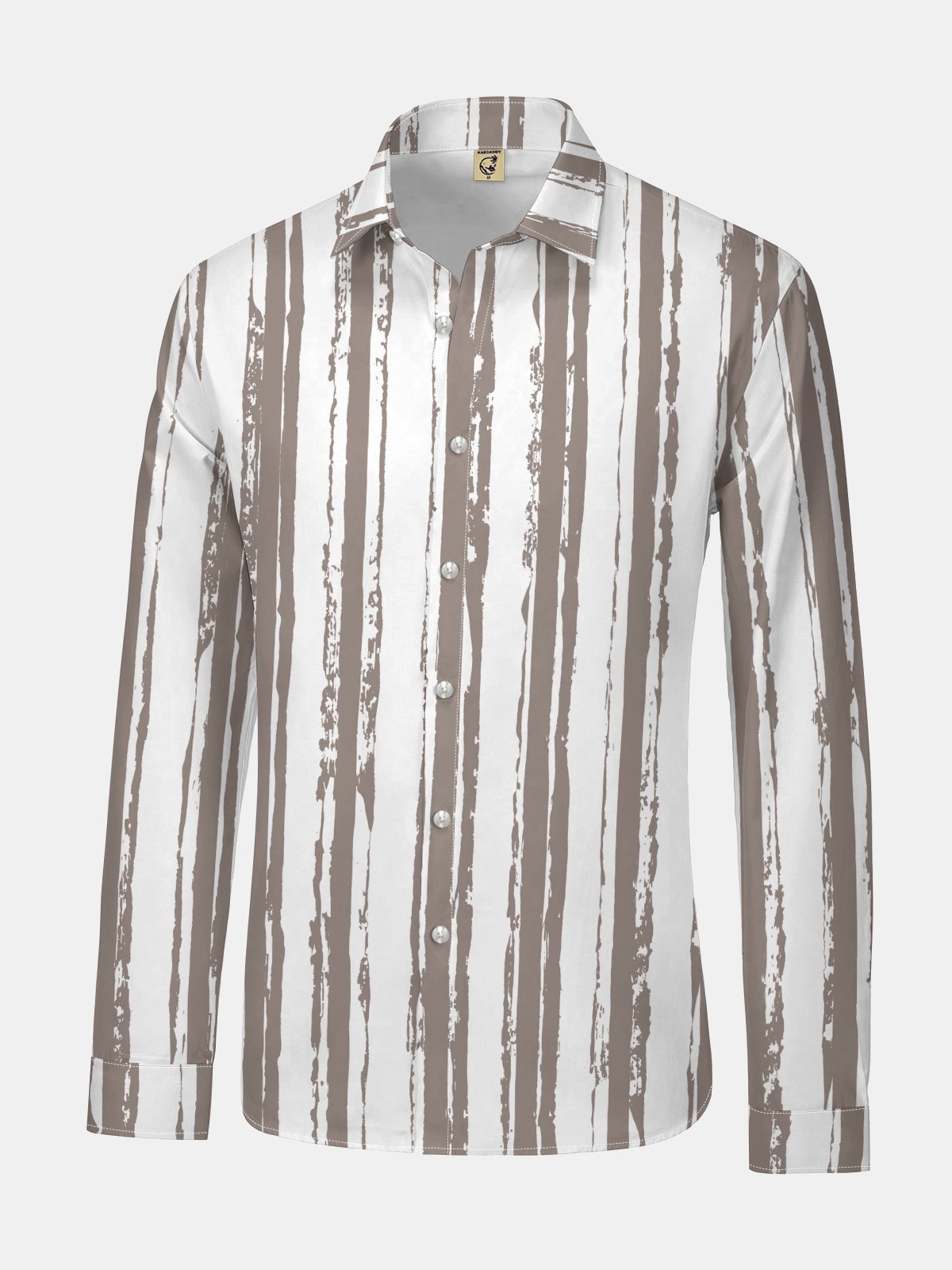 Striped Long Sleeve Casual Dress Shirt