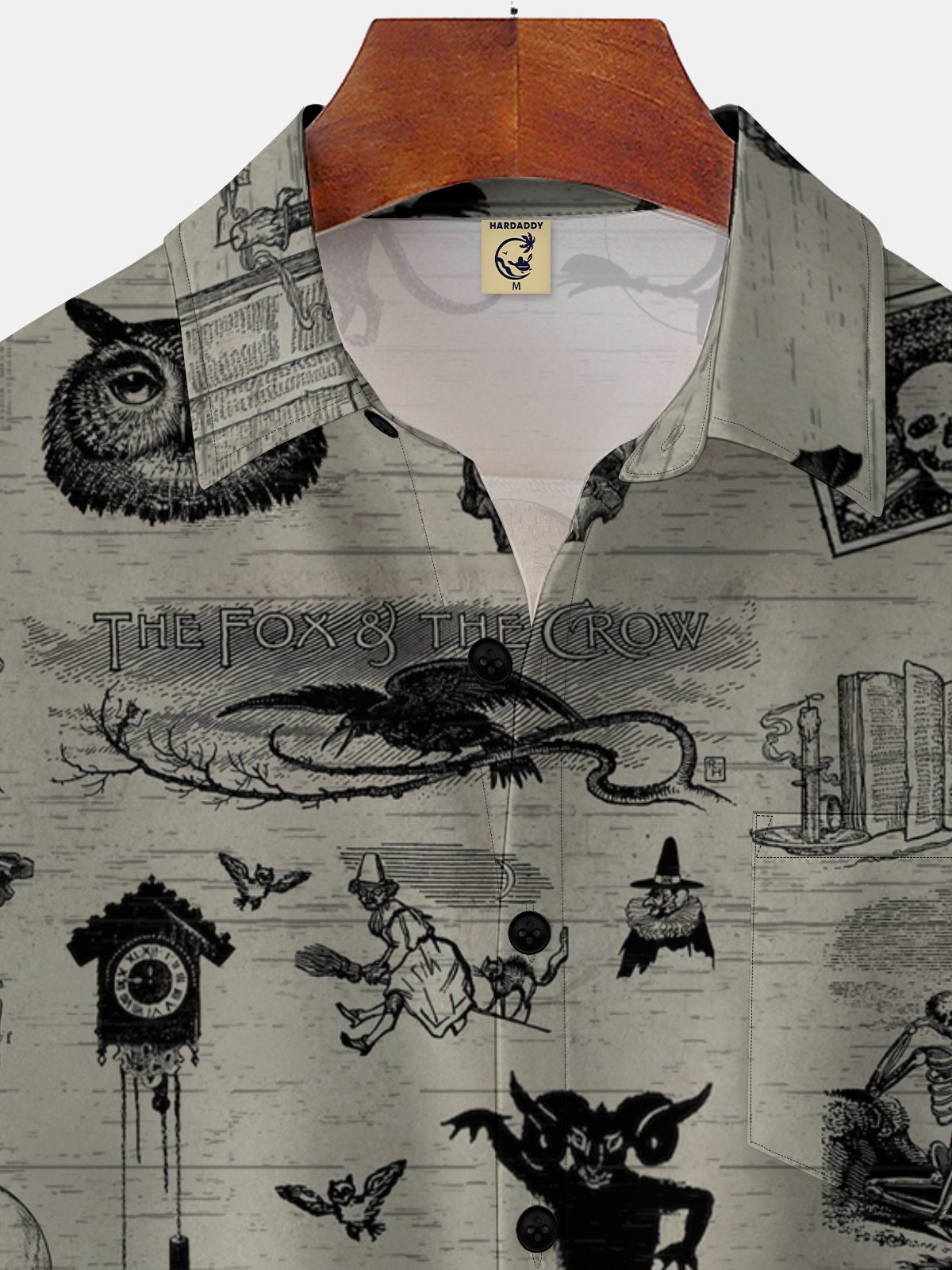 Moisture-wicking Halloween Chest Pocket Hawaiian Shirt