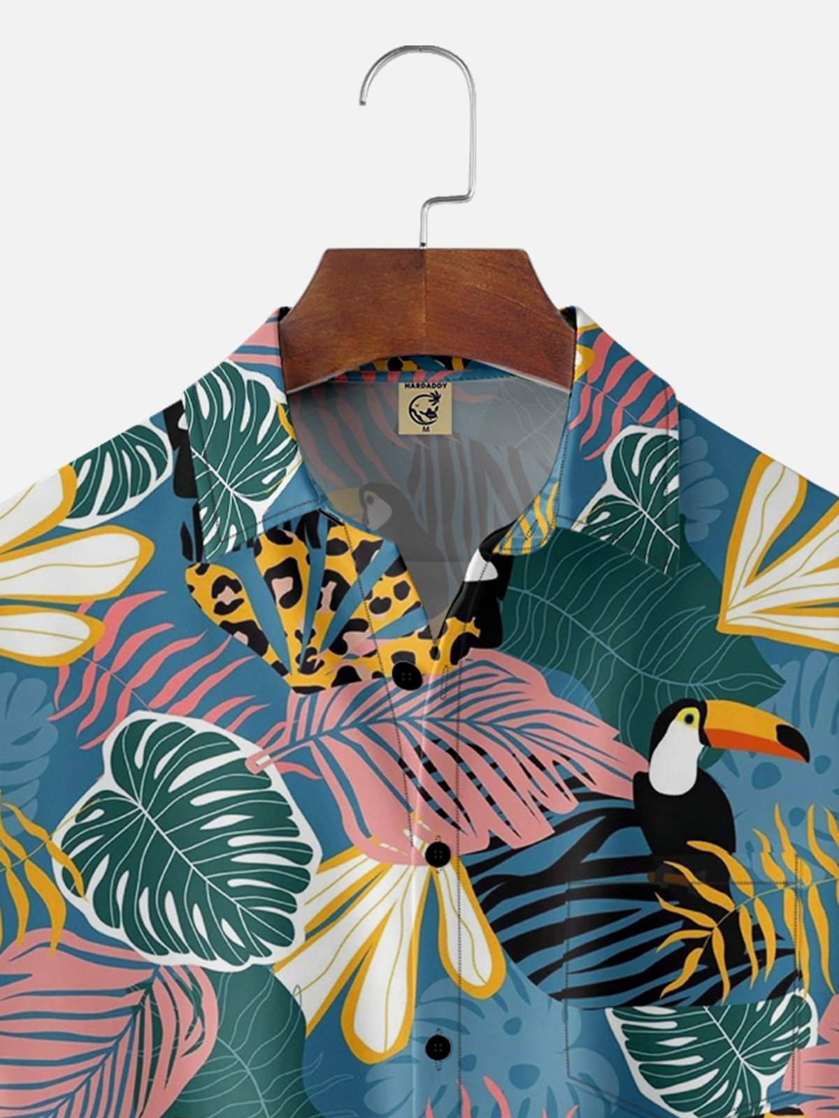 Moisture-wicking Toucan Chest Pocket Hawaiian Shirt