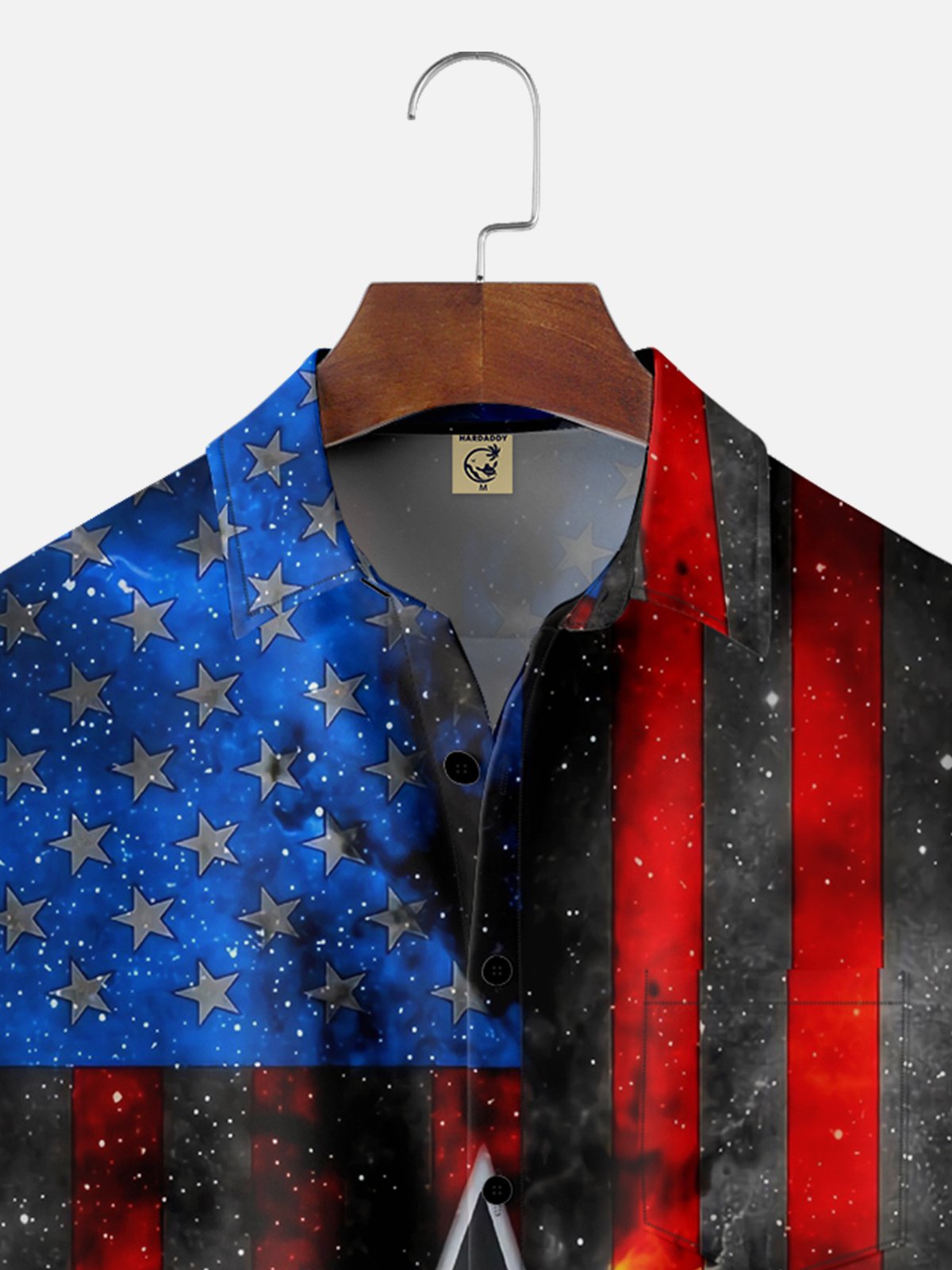 Moisture-wicking Veterans Day Space Air Force Chest Pocket Casual Shirt