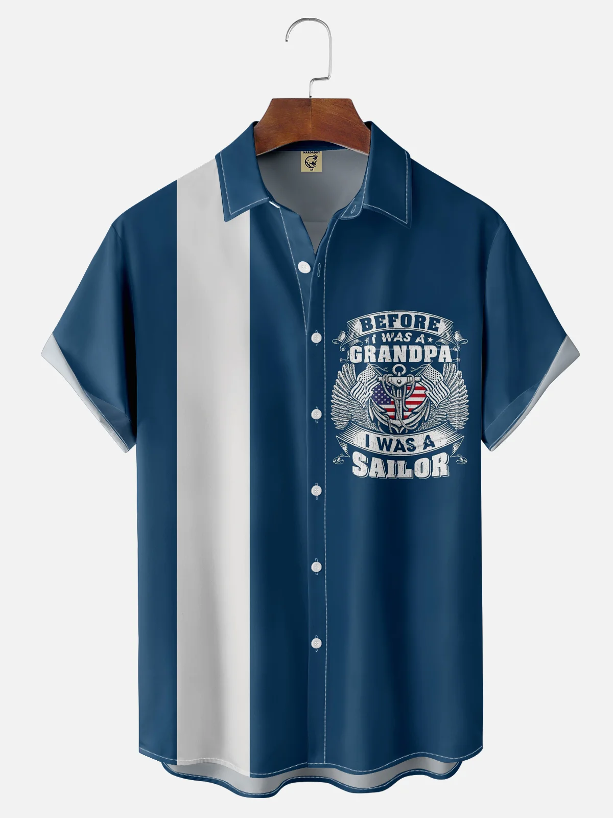 Moisture-wicking Before Grandpa I Was A Sailor Navy Veteran Chest Pocket Casual Shirt