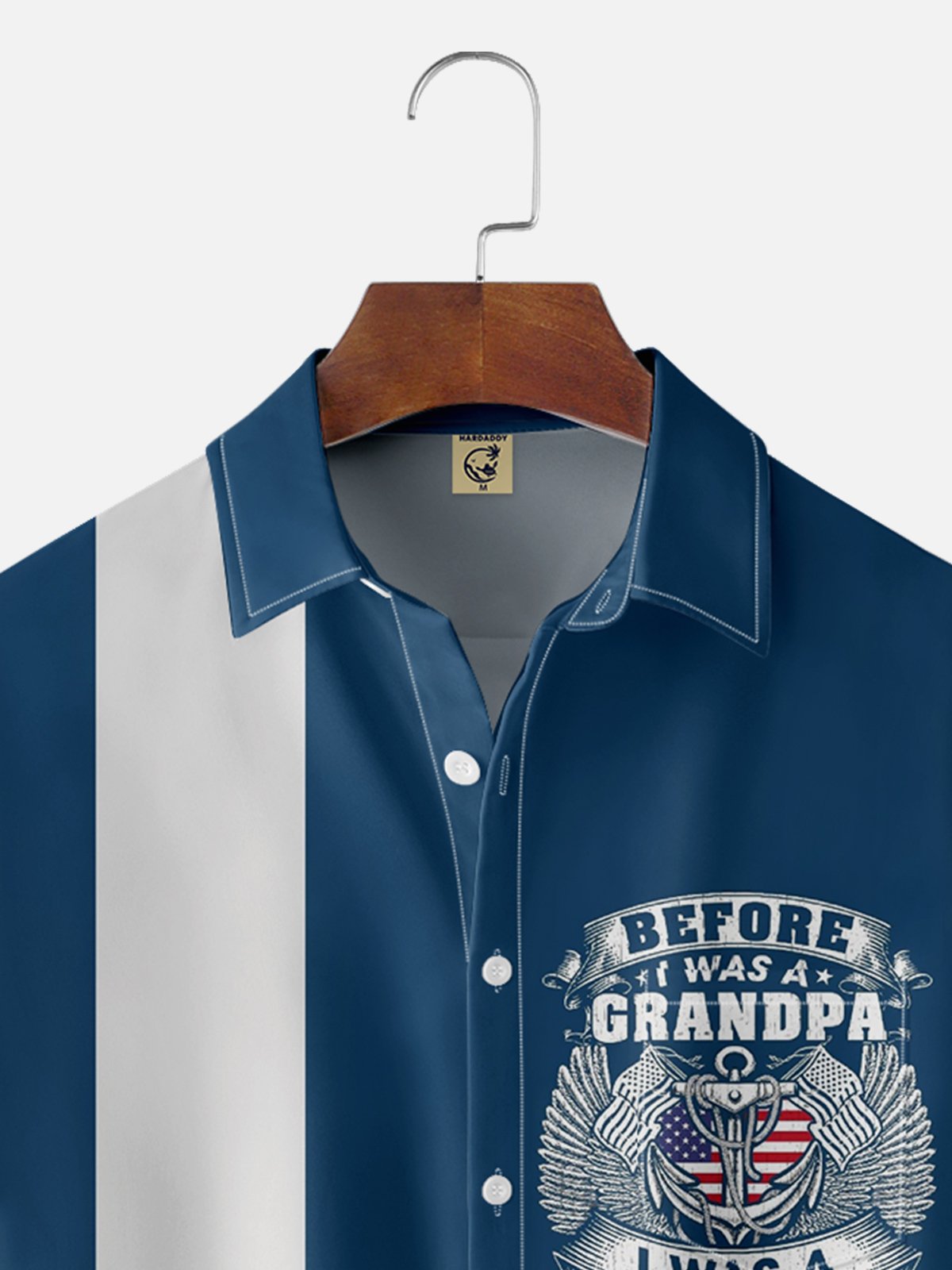 Moisture-wicking Before Grandpa I Was A Sailor Navy Veteran Chest Pocket Casual Shirt