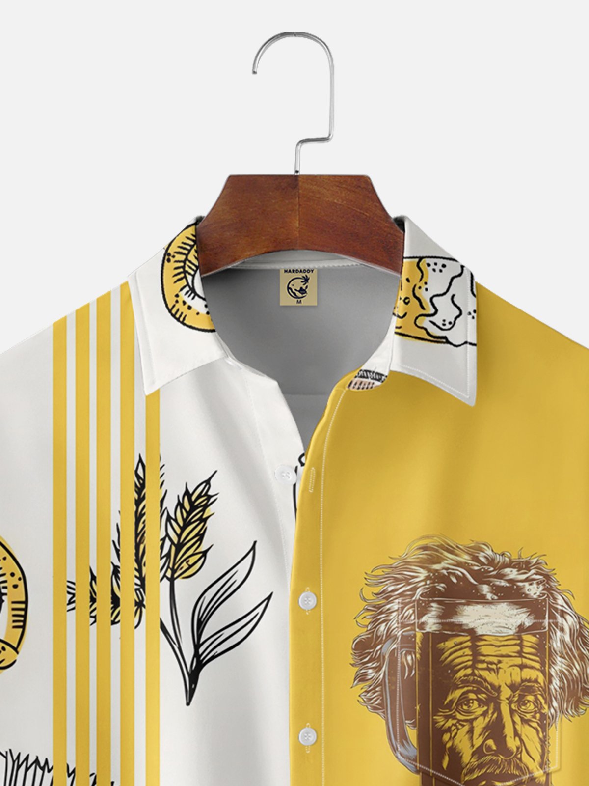 Moisture-wicking Oktoberfest Einstein's Beer Chest Pocket Bowling Shirt