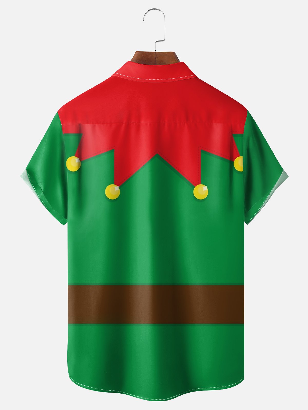 Christmas Elf Chest Pocket Short Sleeve Shirt