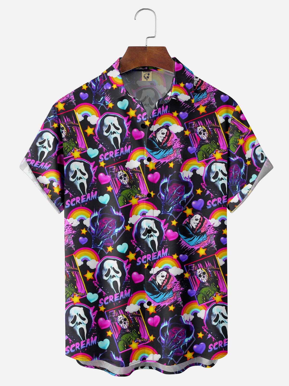 Moisture-wicking Halloween Ghost Chest Pocket Casual Shirt