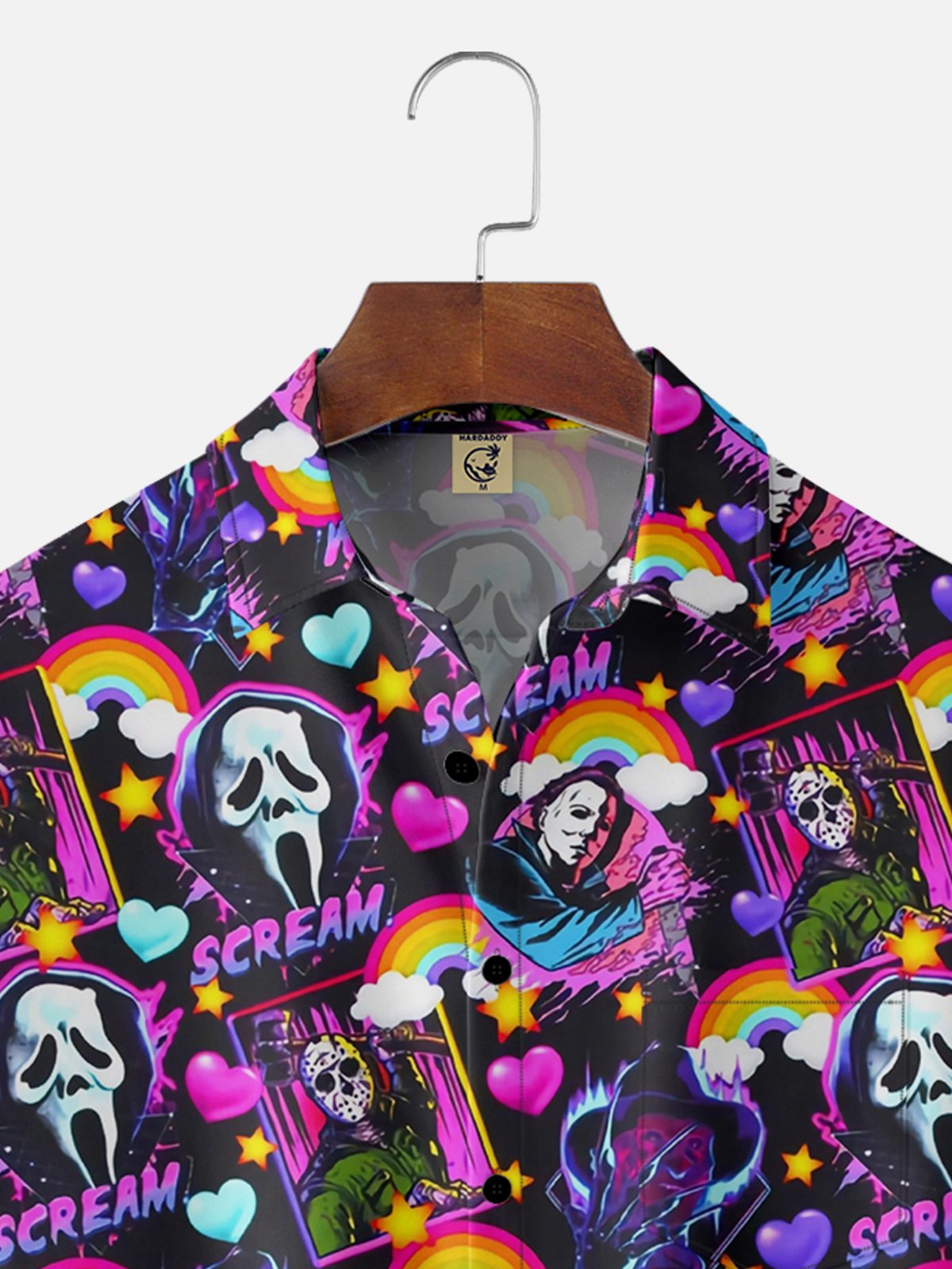 Moisture-wicking Halloween Ghost Chest Pocket Casual Shirt