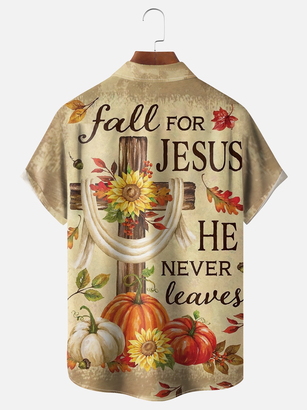 Moisture-wicking Thanksgiving Faith of Jesus Chest Pocket Casual Shirt