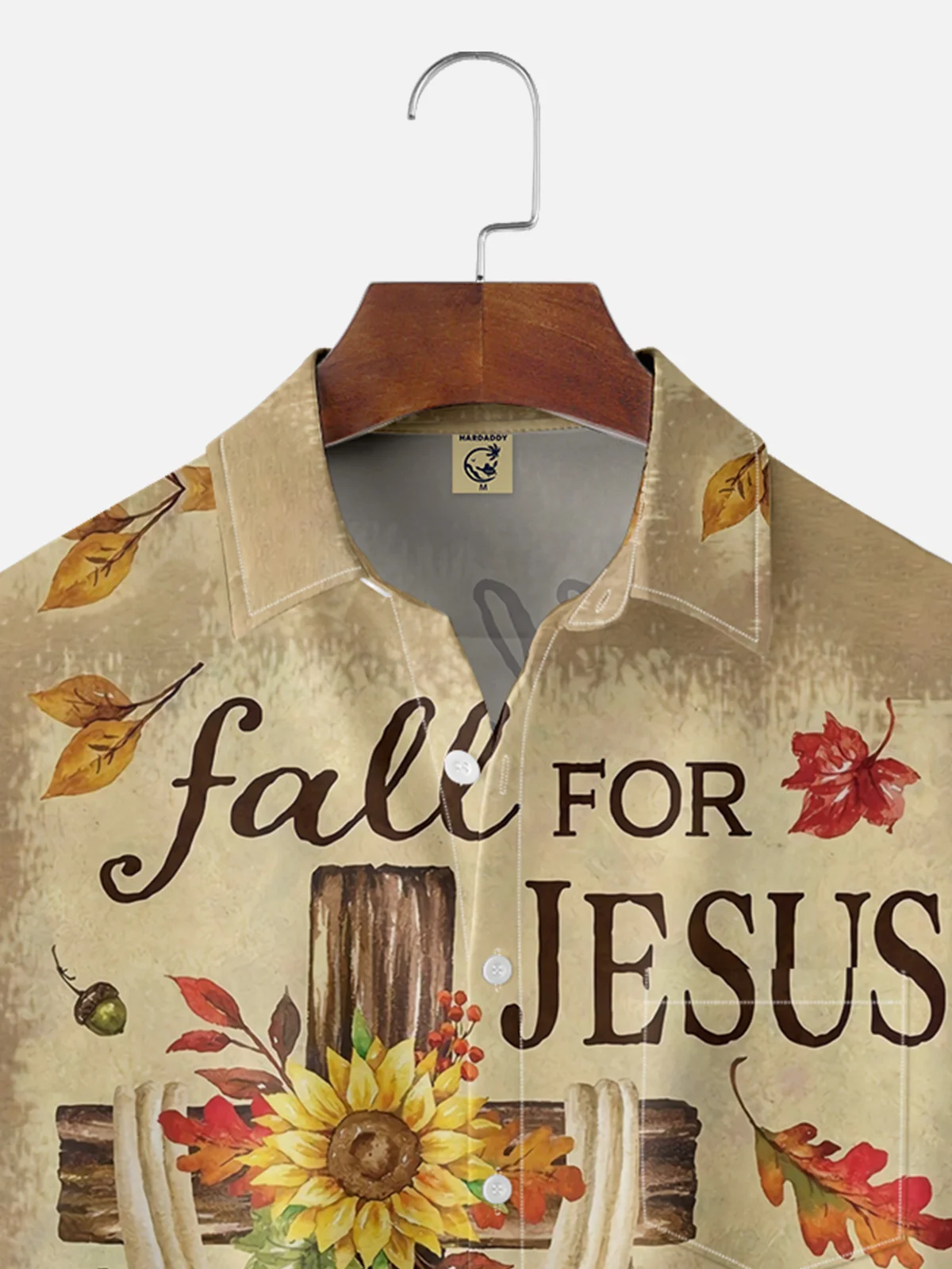 Moisture-wicking Thanksgiving Faith of Jesus Chest Pocket Casual Shirt