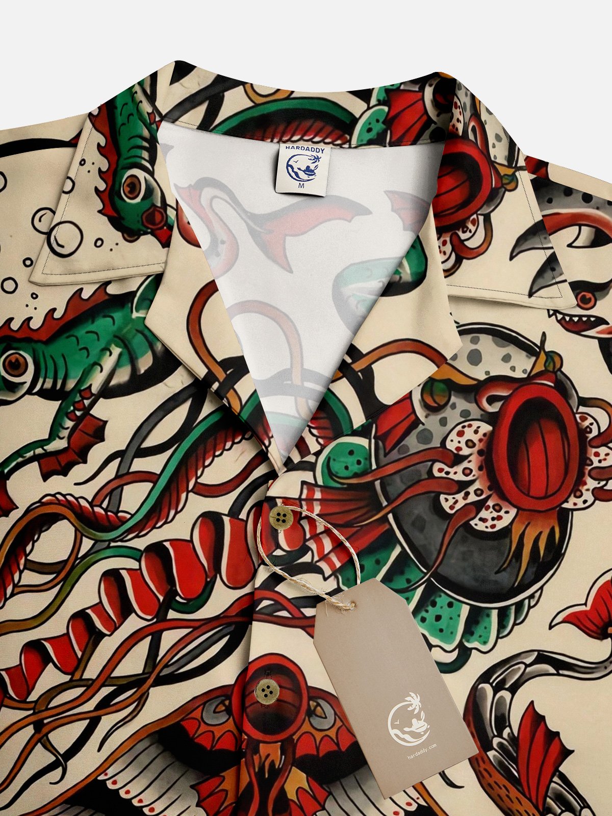 Moisture-wicking Vintage Tattoo Hawaiian Shirt