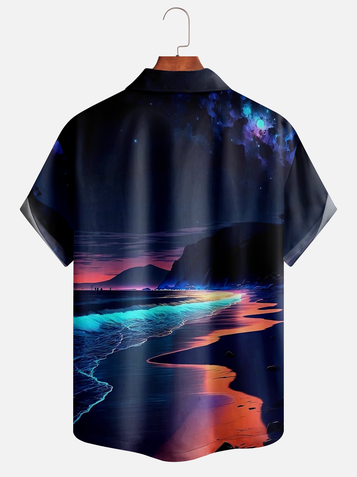 Moisture-wicking Ocean Beach Art Hawaiian Shirt