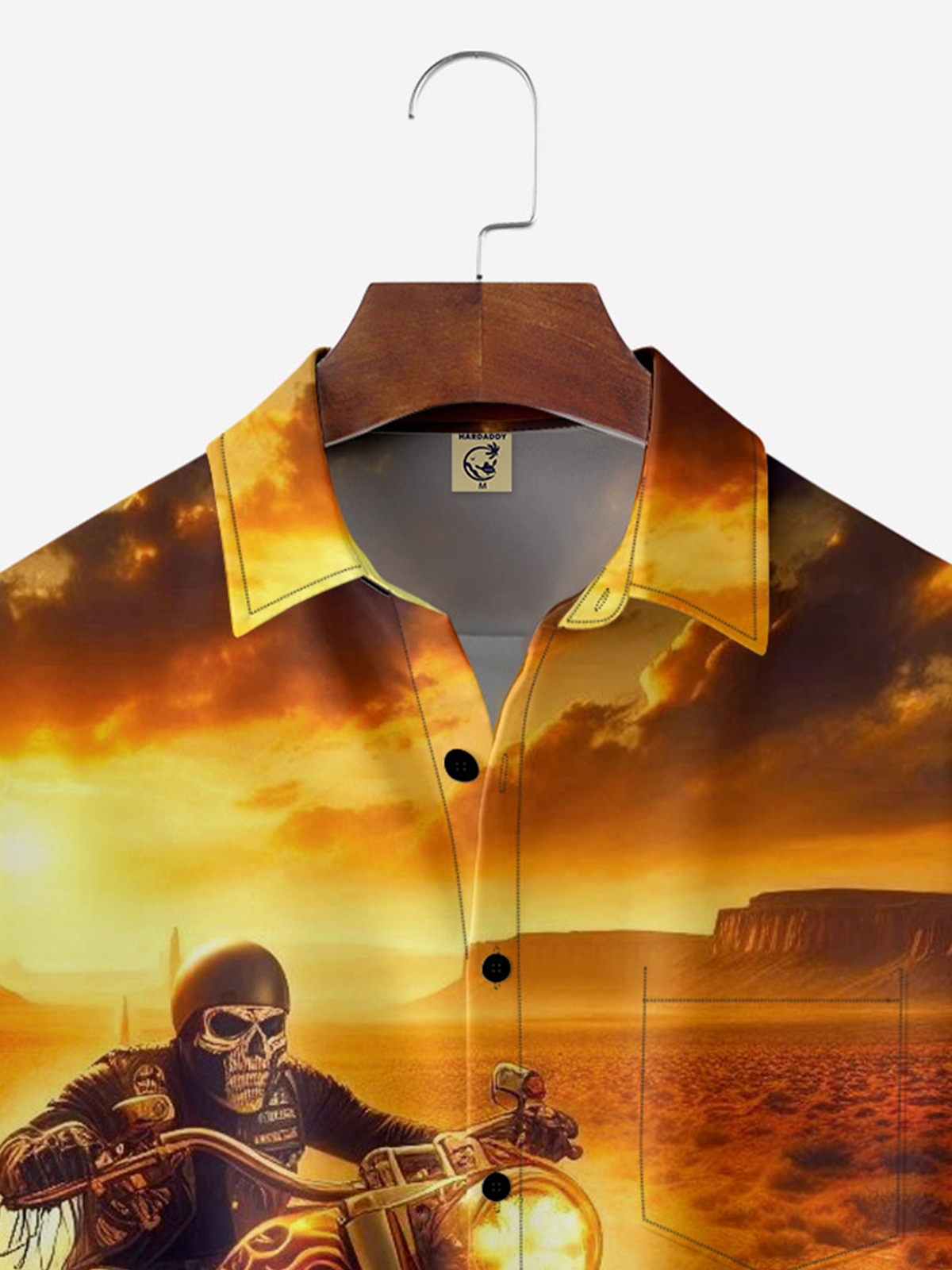 Moisture-wicking Halloween Skeleton Chest Pocket Casual Shirt