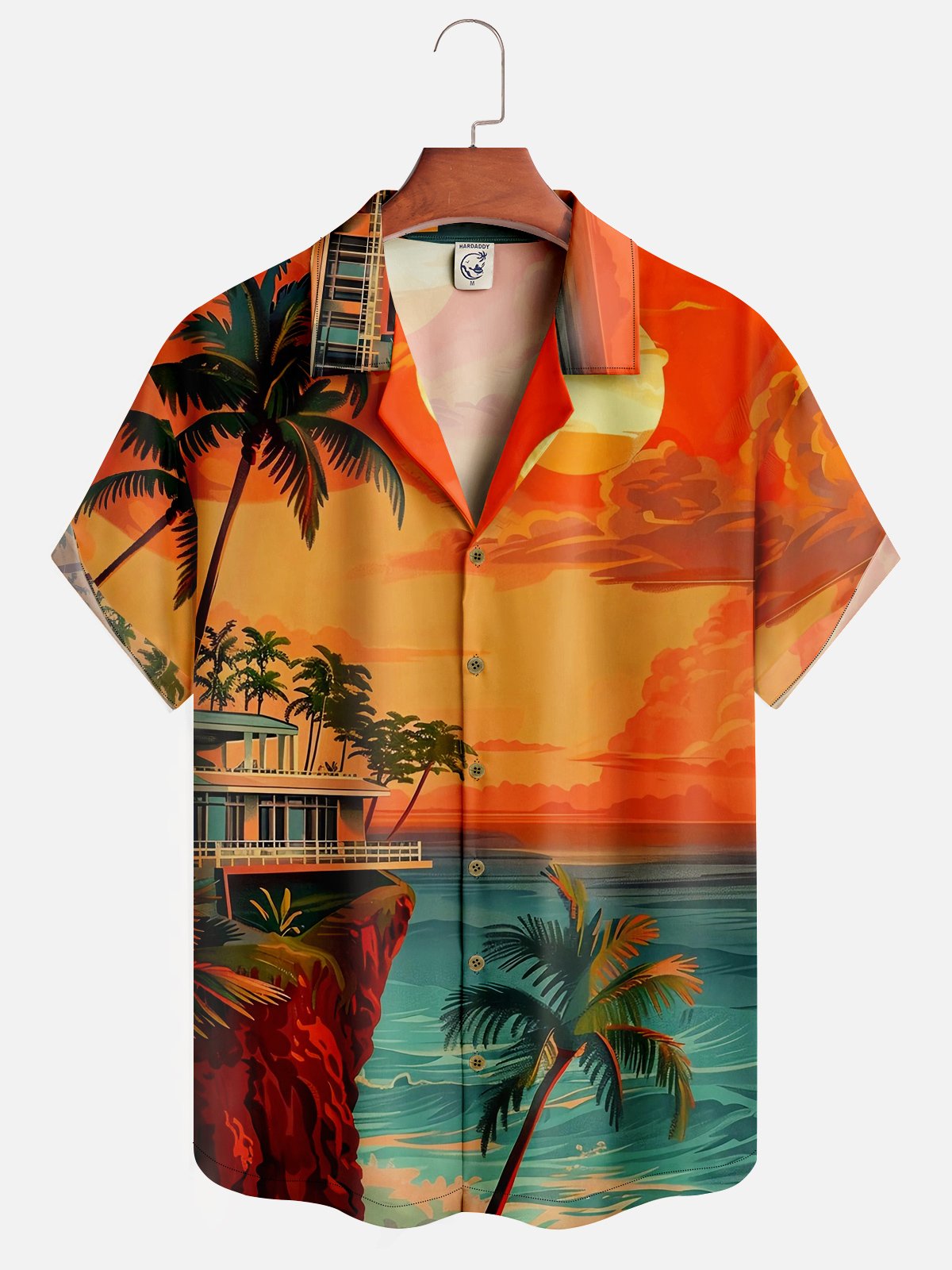 Moisture-wicking Sunset Beach Hawaiian Shirt