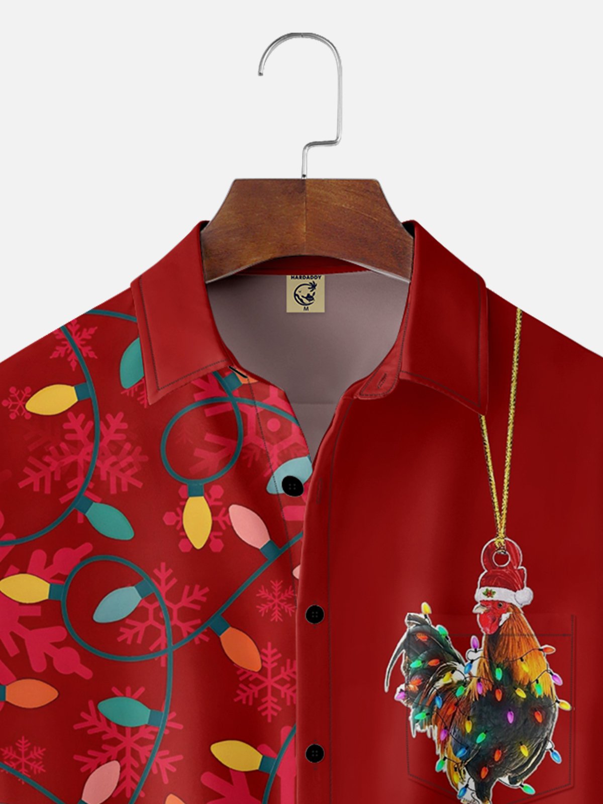 Moisture-wicking Christmas Turkey Chest Pocket Casual Shirt